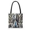 Afghan Hound B&W Bold Gentleman | Dog Themed Tote Bag