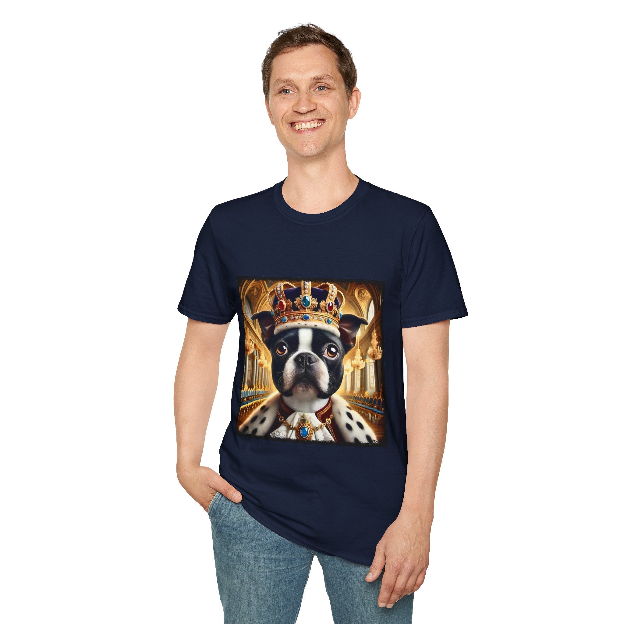 Boston Terrier Mighty Monarch | Unisex Dog T-Shirt