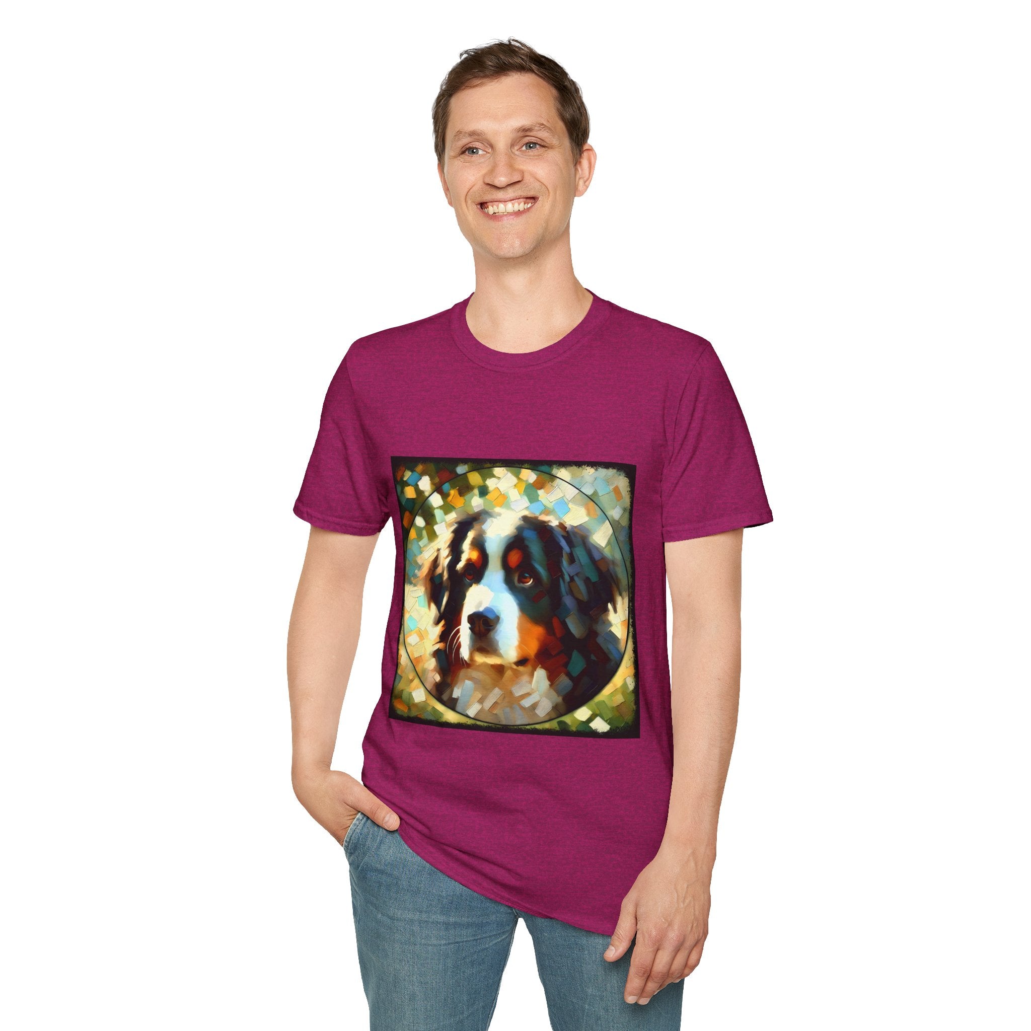 Bernese Mountain Dog Pixel Classic | Unisex Dog T-Shirt