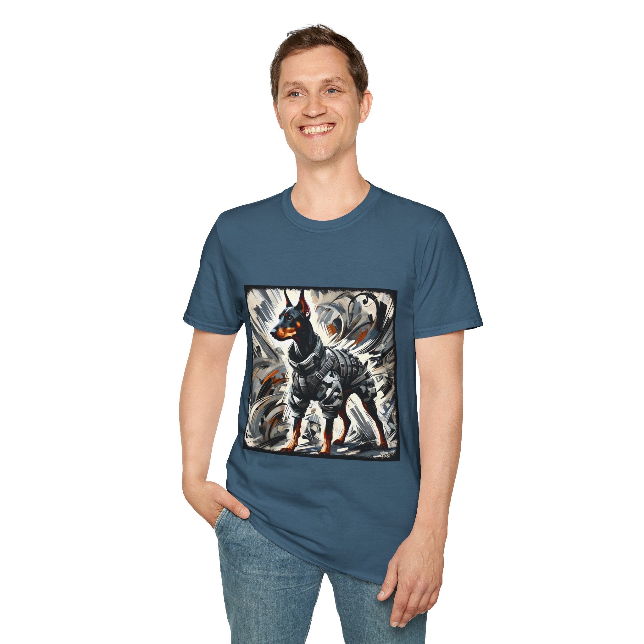 Doberman Pinscher Bold Armor Classic | Unisex Dog T-Shirt