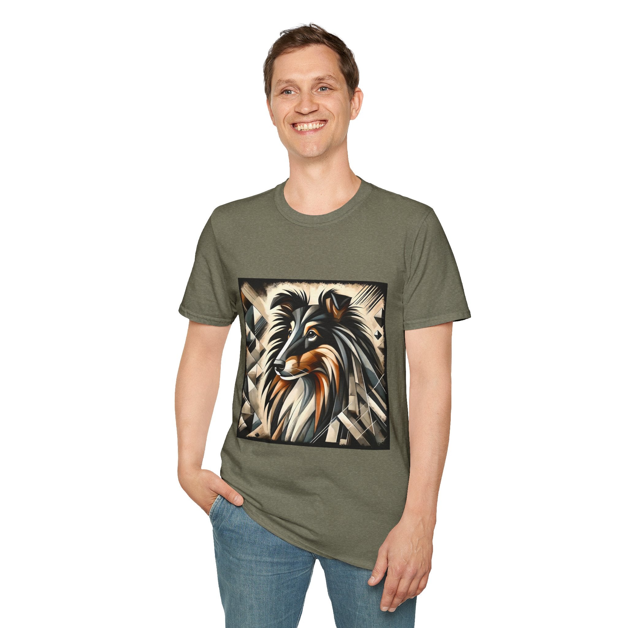Collie Bold Geometric | Unisex Dog T-Shirt