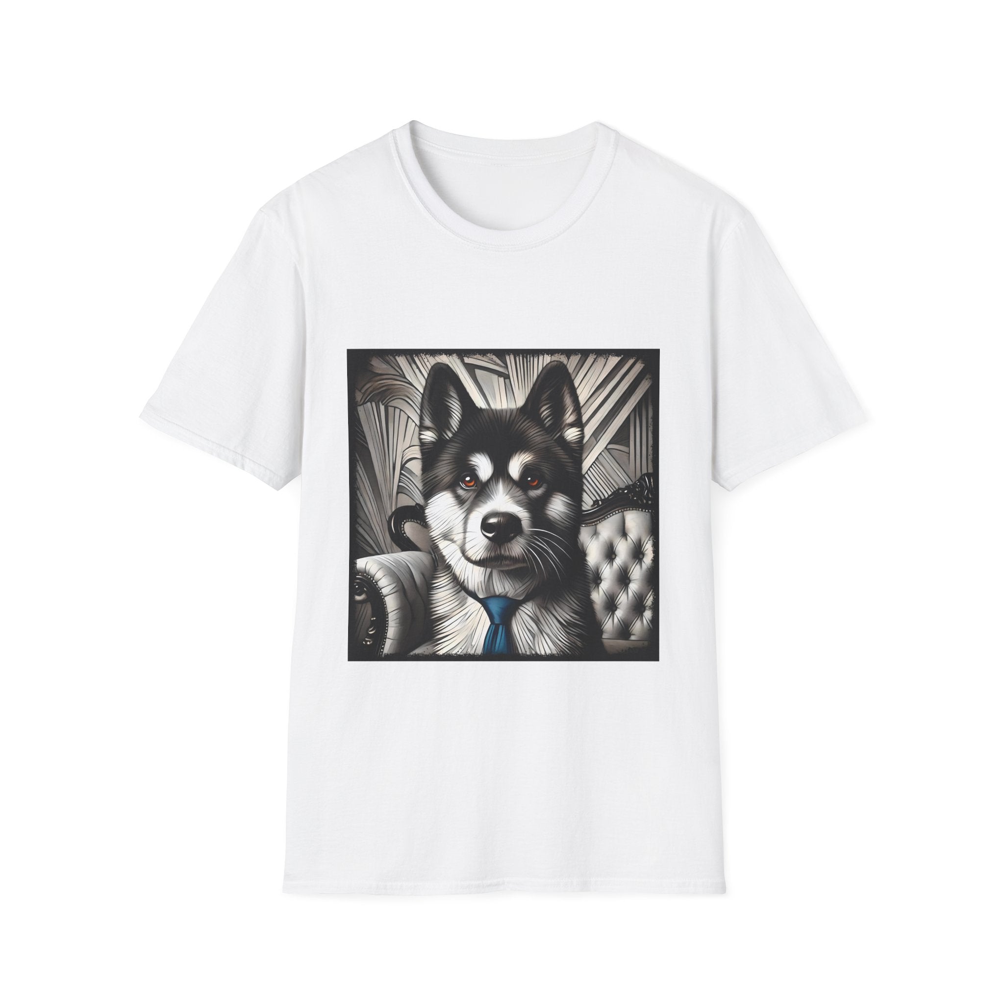 Akita B&W Bold Eyes | Unisex Dog T-Shirt