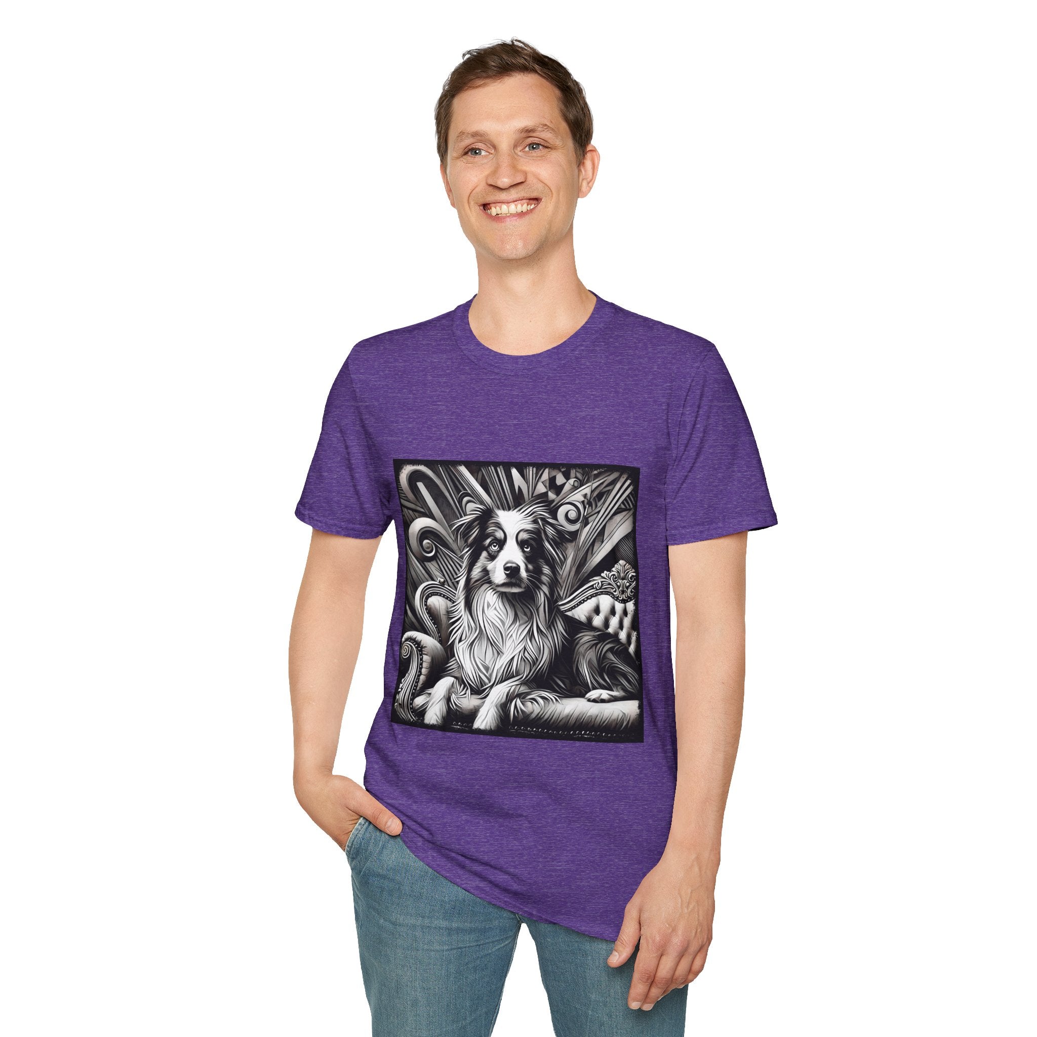 Australian Shepherd B&W Bold | Unisex Dog T-Shirt