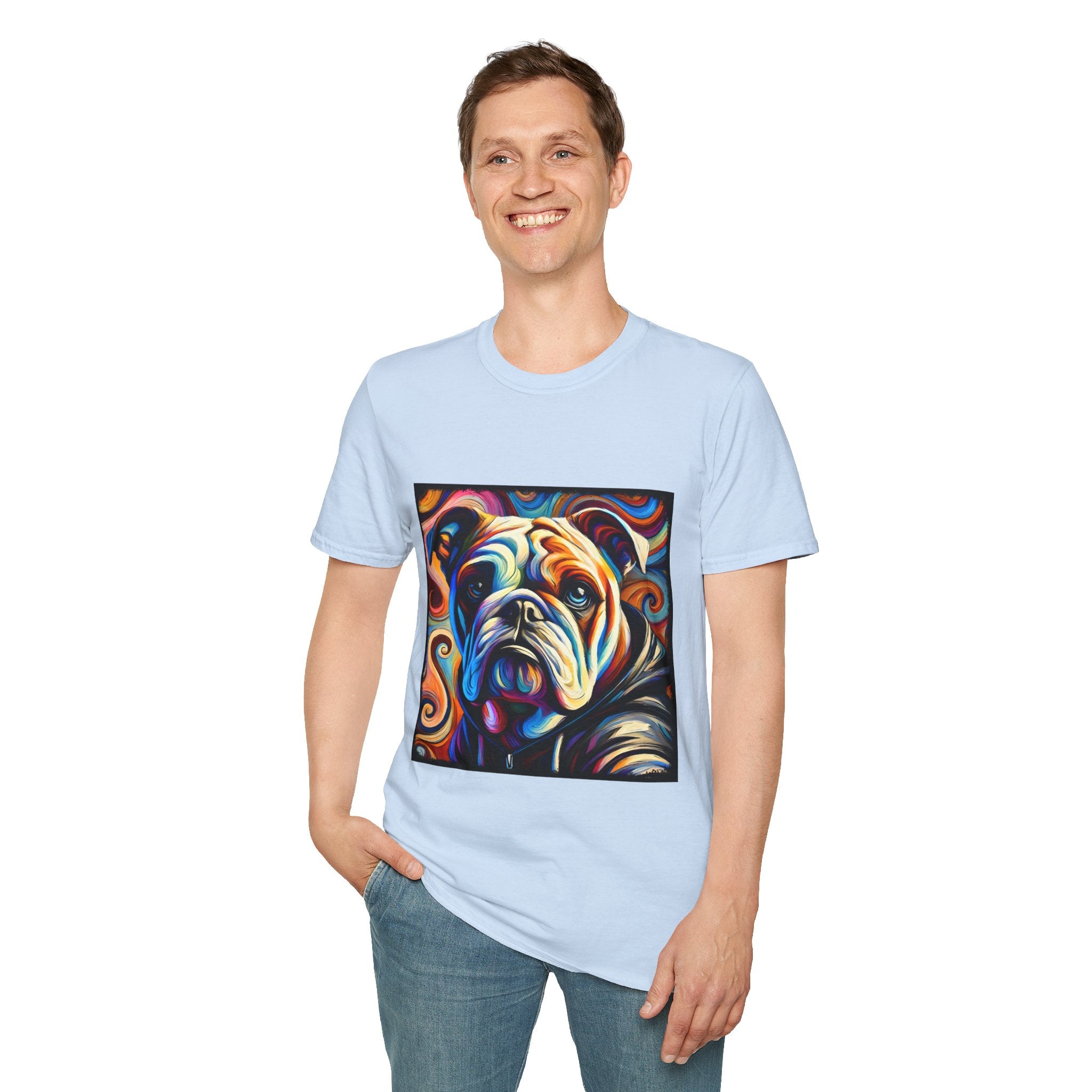 Bulldog Relaxed Swirl | Unisex Dog T-Shirt