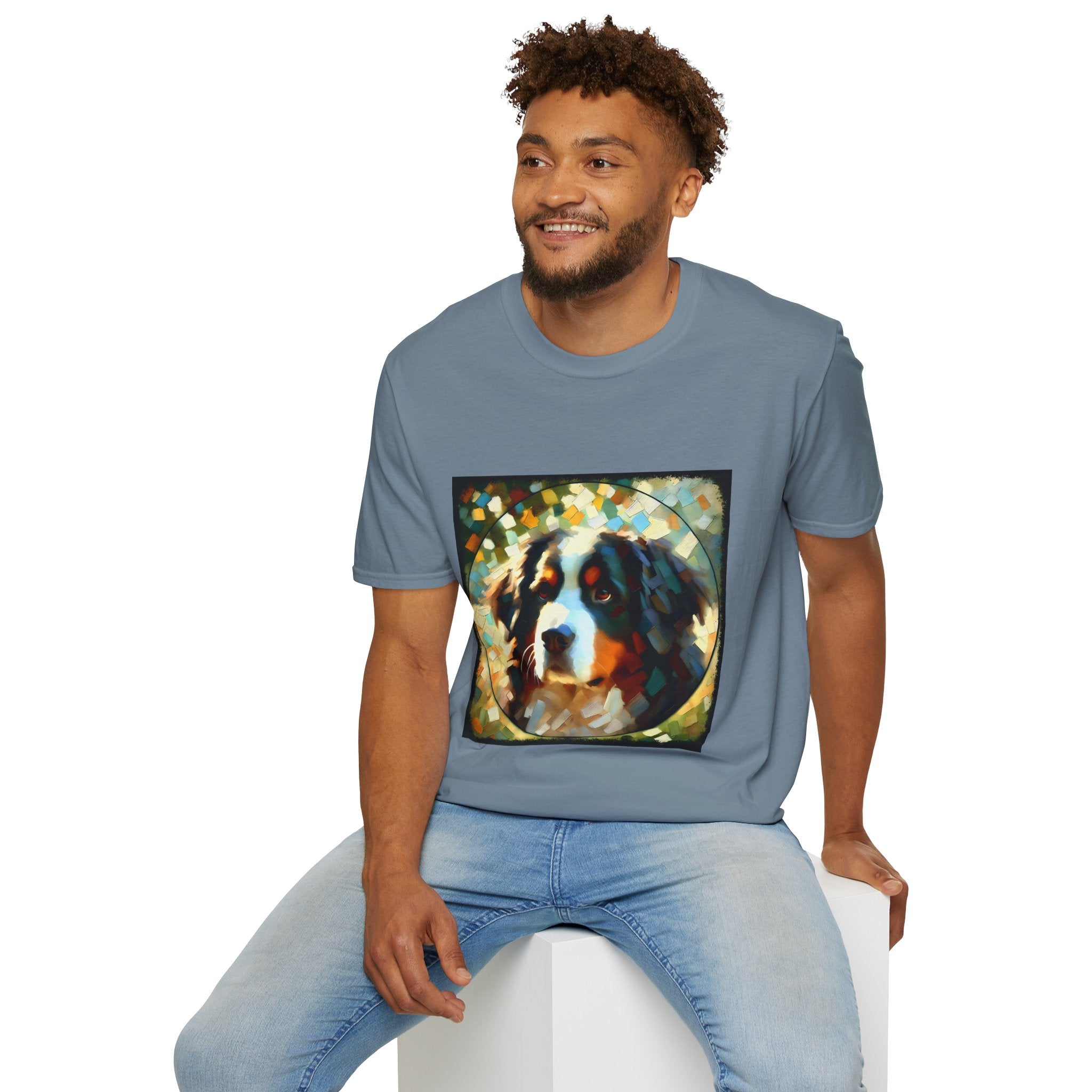 Bernese Mountain Dog Pixel Classic | Unisex Dog T-Shirt