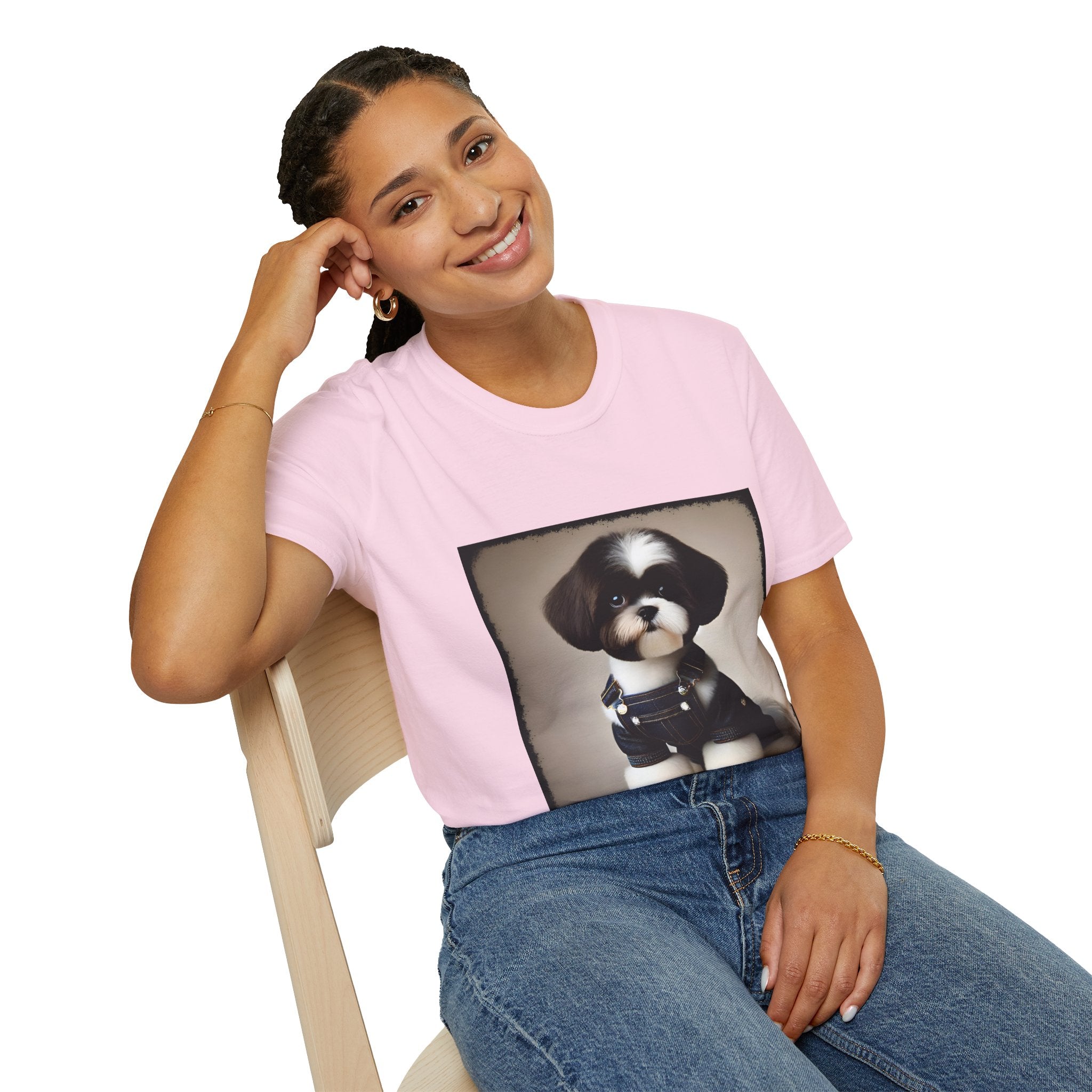Shih Tzu Denim Darling | Unisex Dog T-Shirt