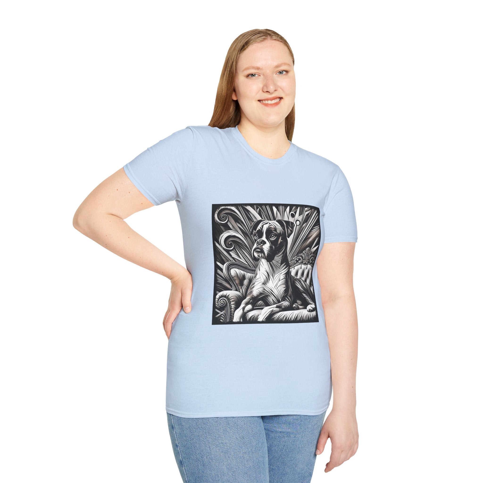 Boxer B&W Bold | Unisex Dog T-Shirt