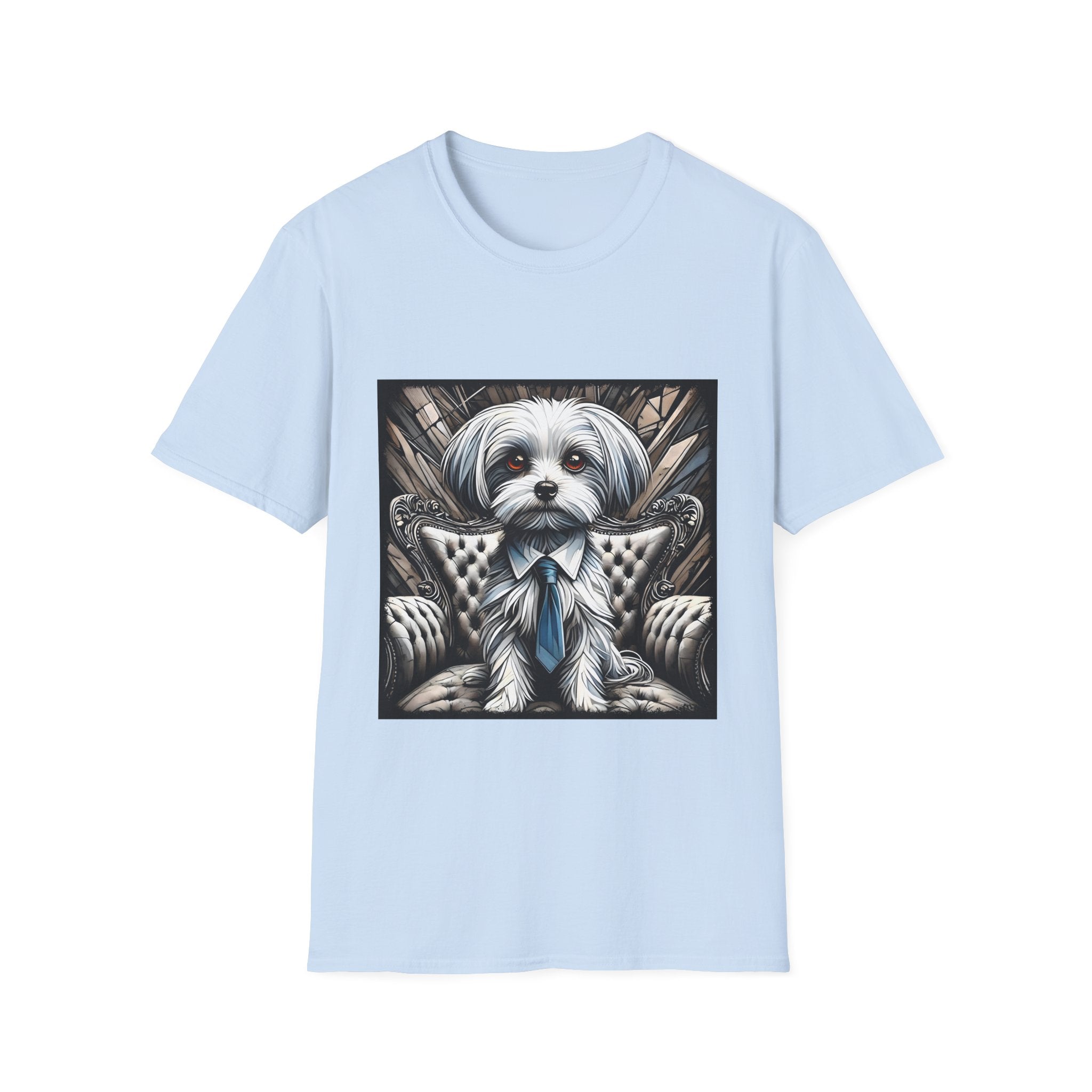 Maltese B&W Bold Eyes | Unisex Dog T-Shirt
