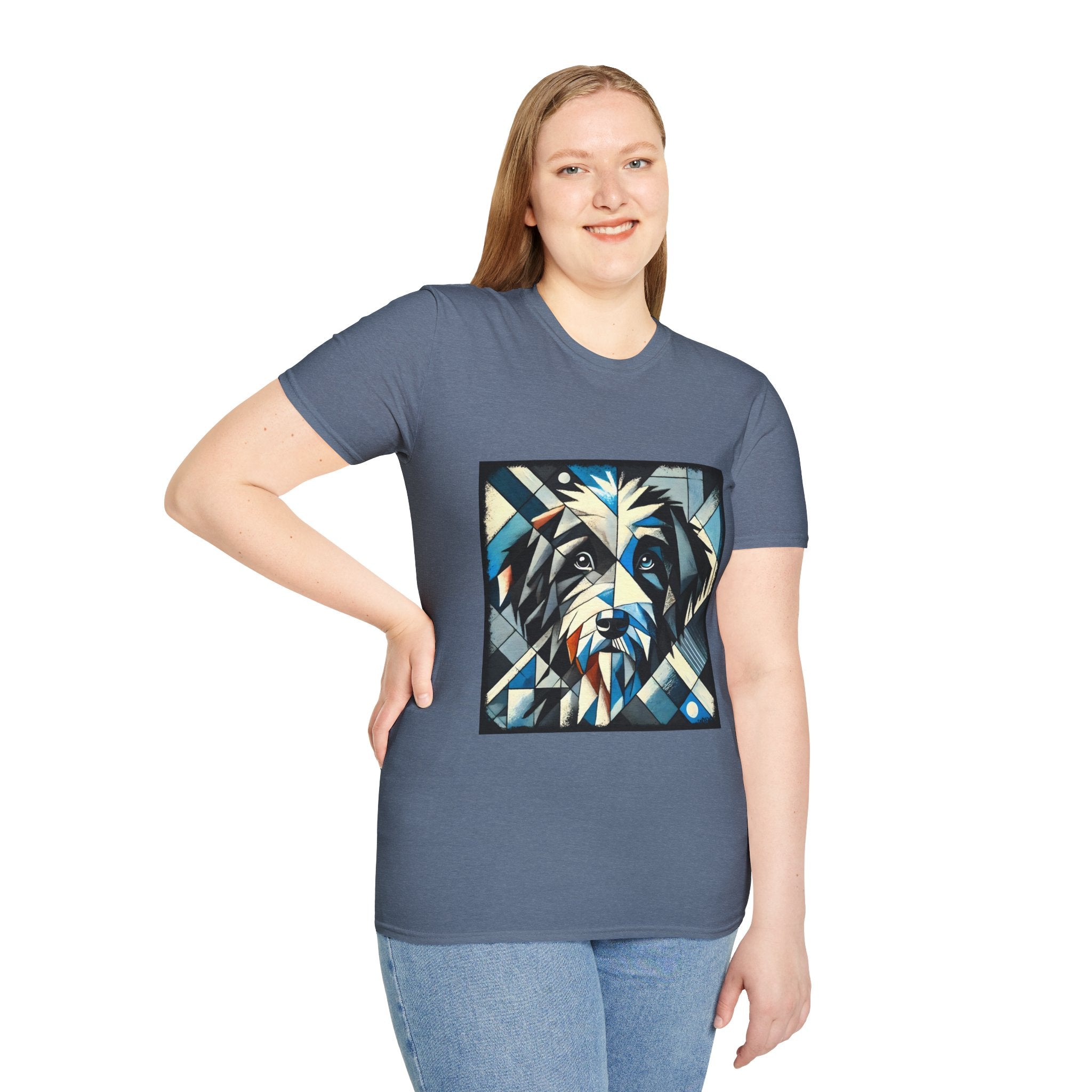 Bernedoodle Blue Geometric | Unisex Dog T-Shirt