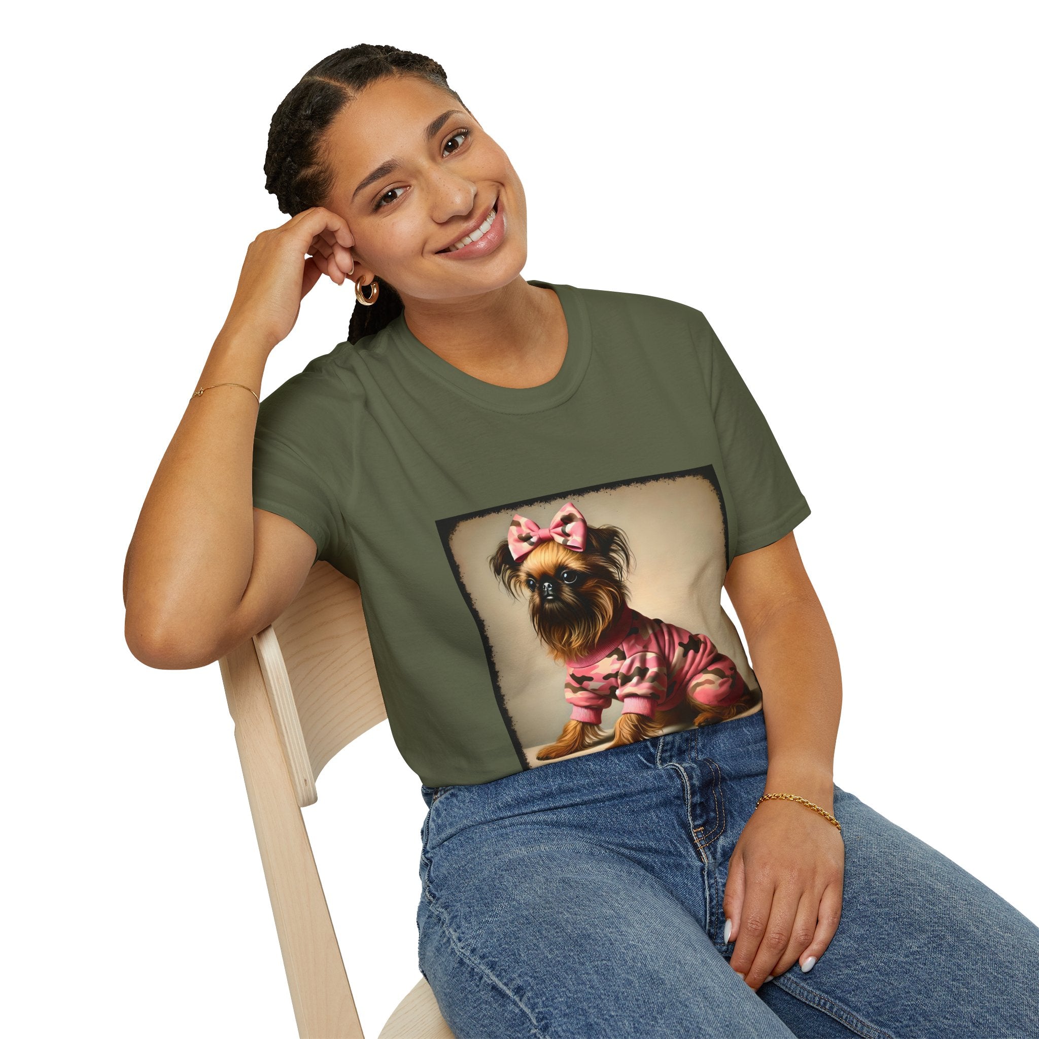 Brussels Griffon Camo Cutie | Unisex Dog T-Shirt