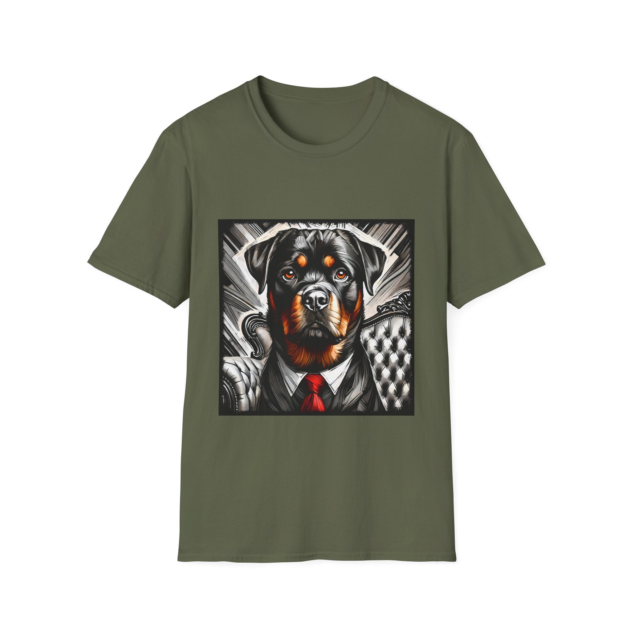 Rottweiler B&W Bold Eyes | Unisex Dog T-Shirt