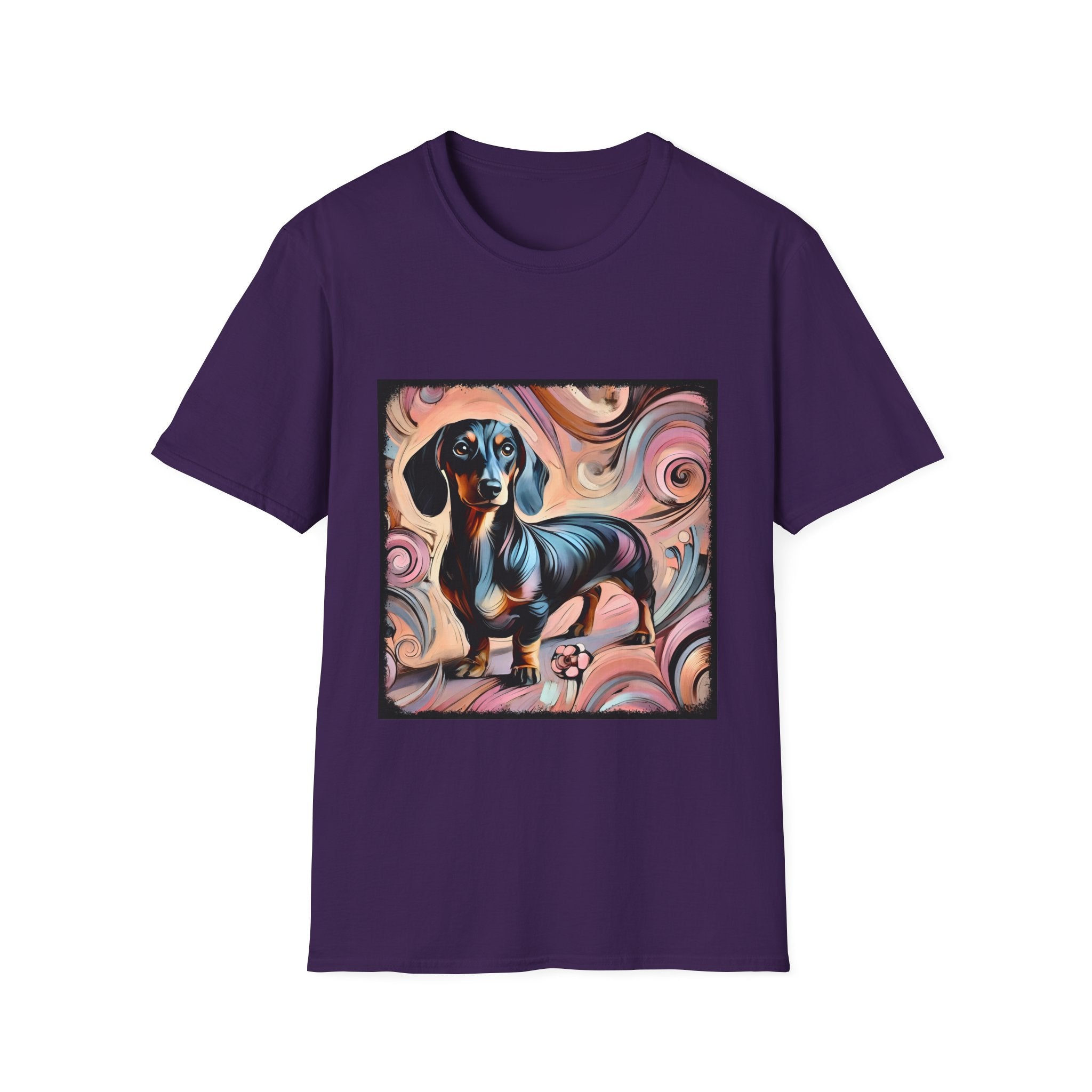 Dachshund Pink Swirl | Unisex Dog T-Shirt