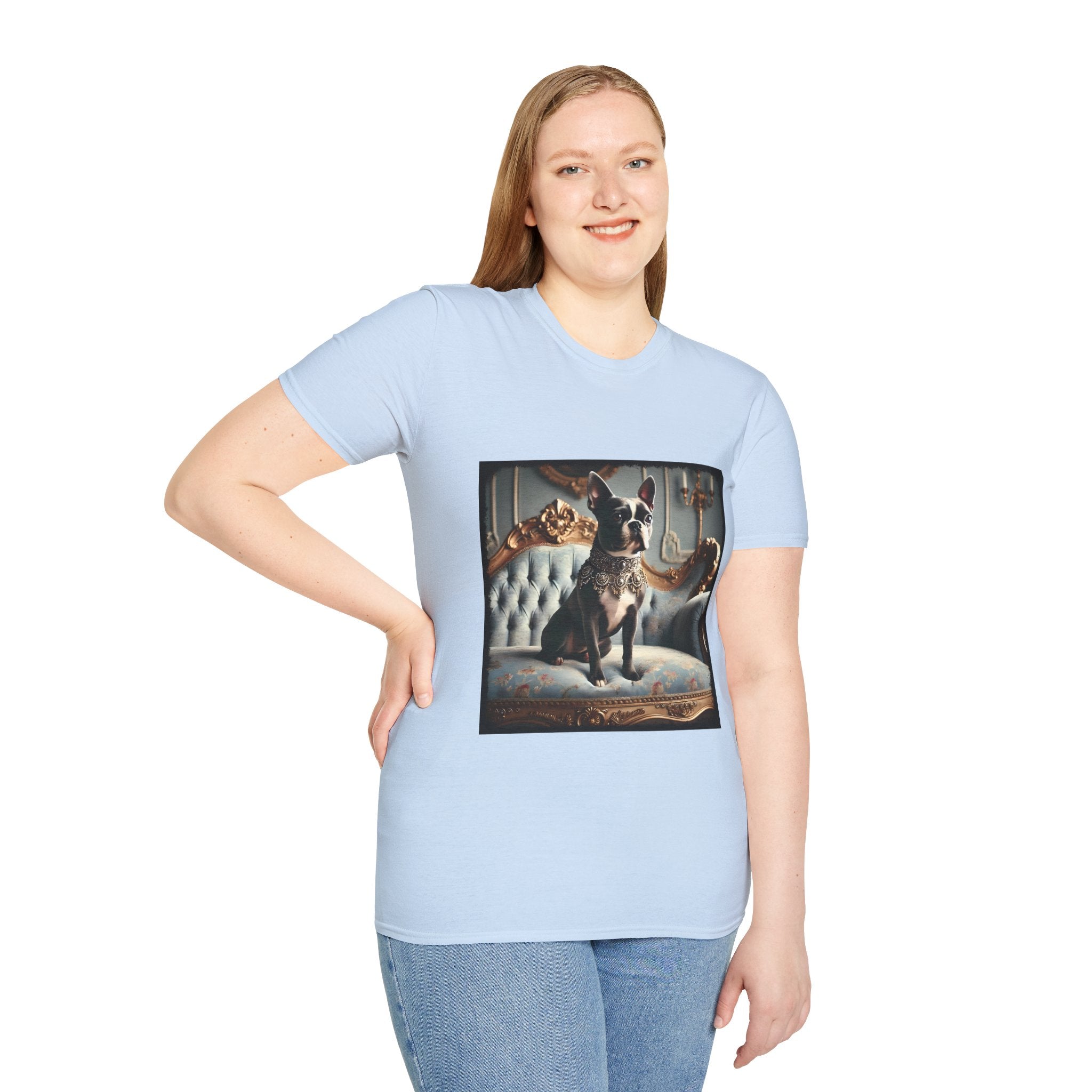Boston Terrier Blue Royalty | Unisex Dog T-Shirt