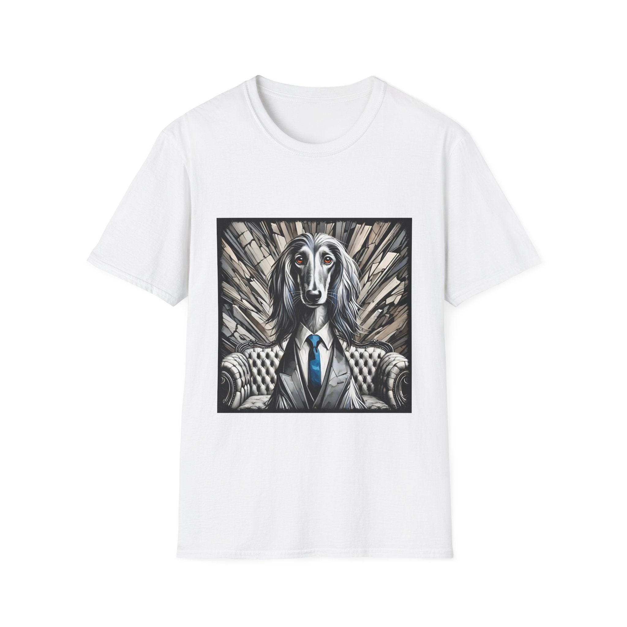 Afghan Hound B&W Bold Gentleman | Unisex Dog T-Shirt