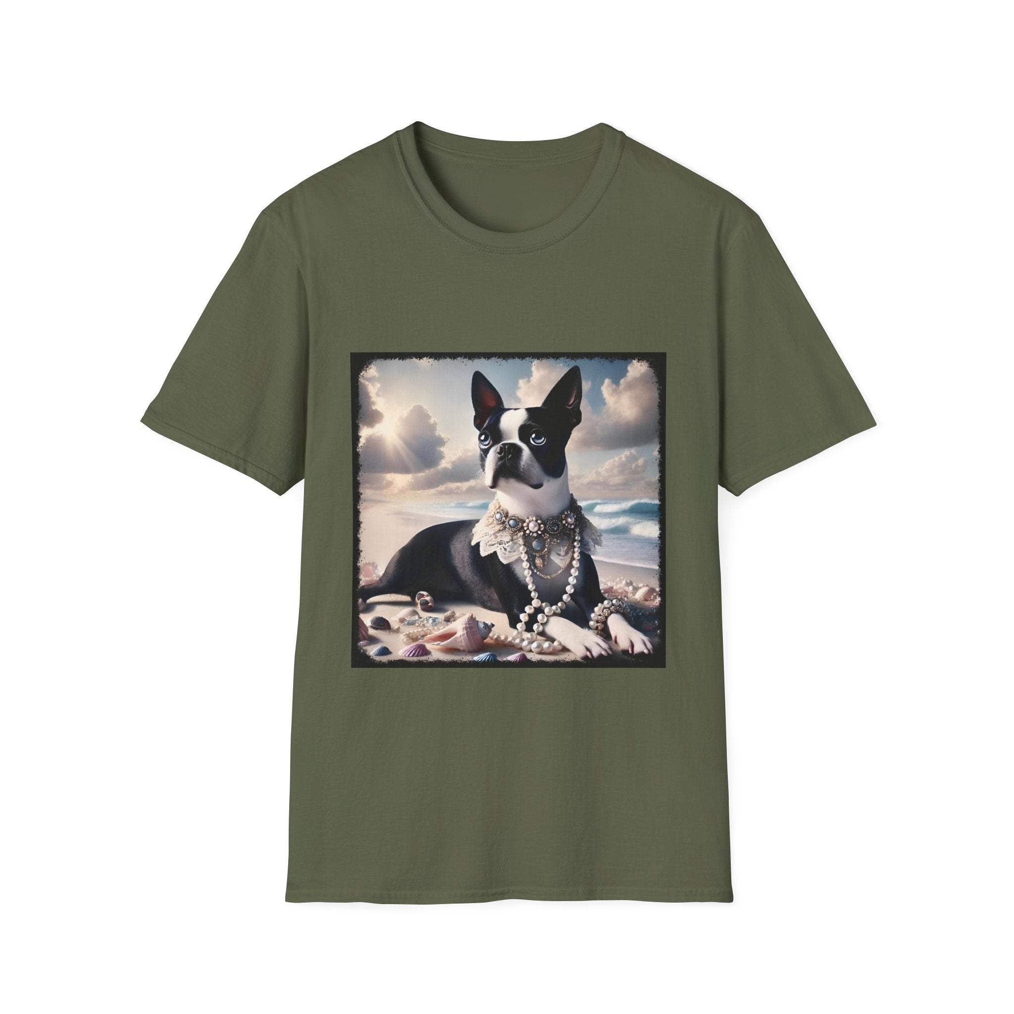 Boston Terrier Seashell Sweetie | Unisex Dog T-Shirt