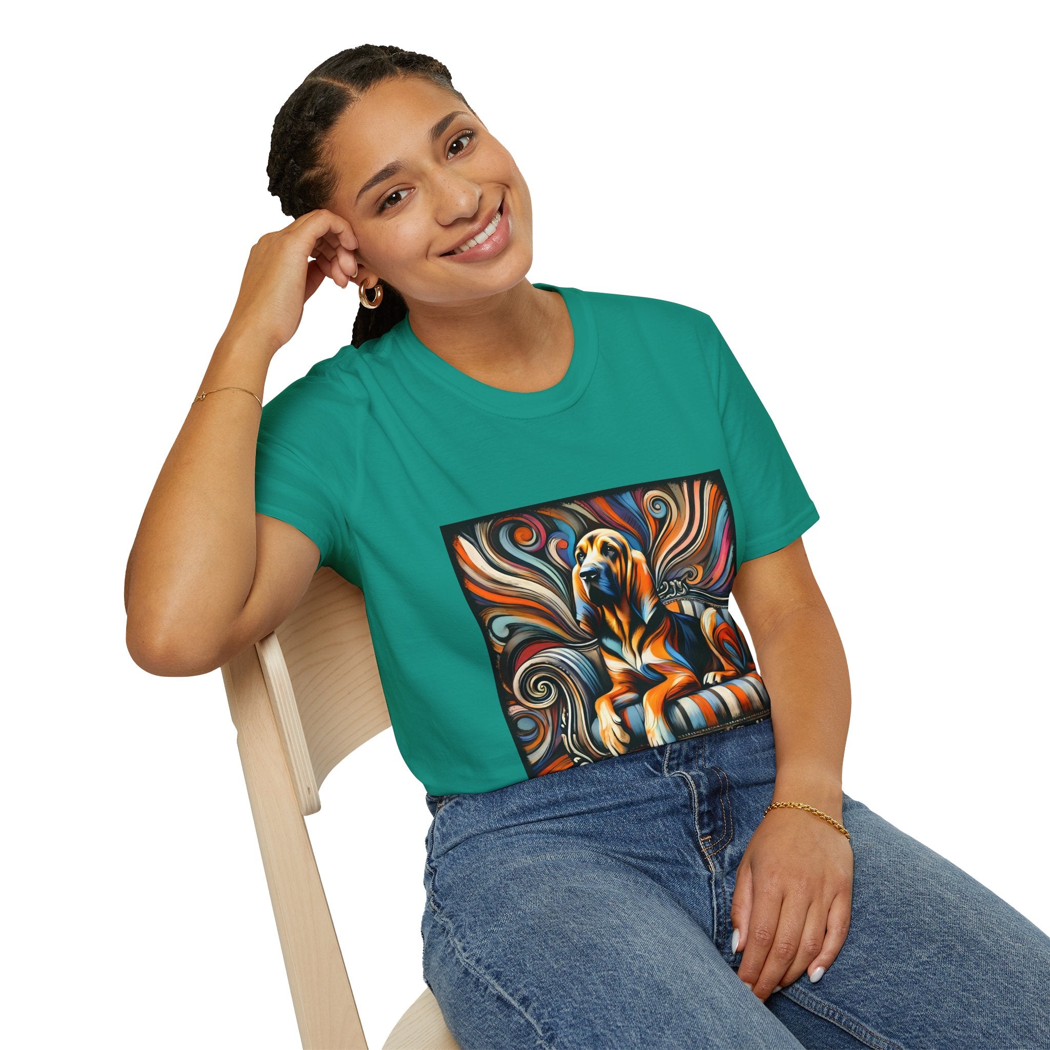Bloodhound Fancy Swirl | Unisex Dog T-Shirt