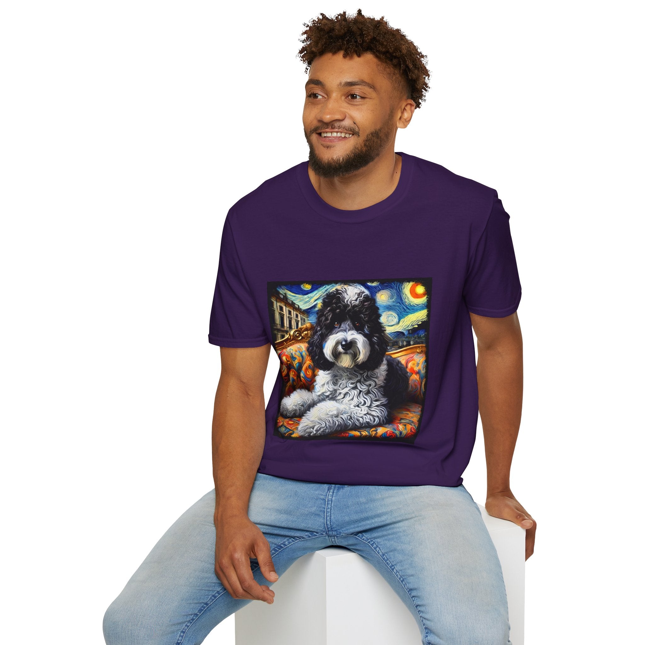 Sheepadoodle Starry Swirl | Unisex Dog T-Shirt