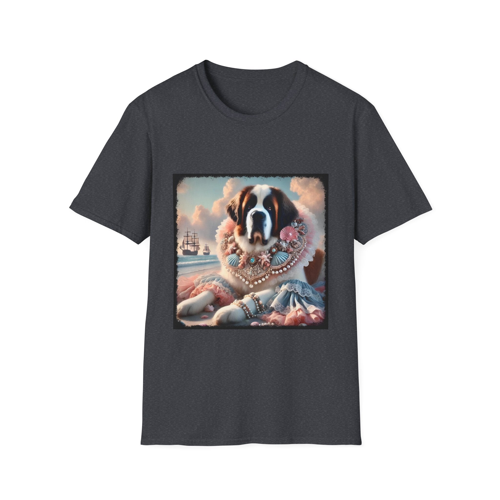 Saint Bernard Beach Beauty | Unisex Dog T-Shirt