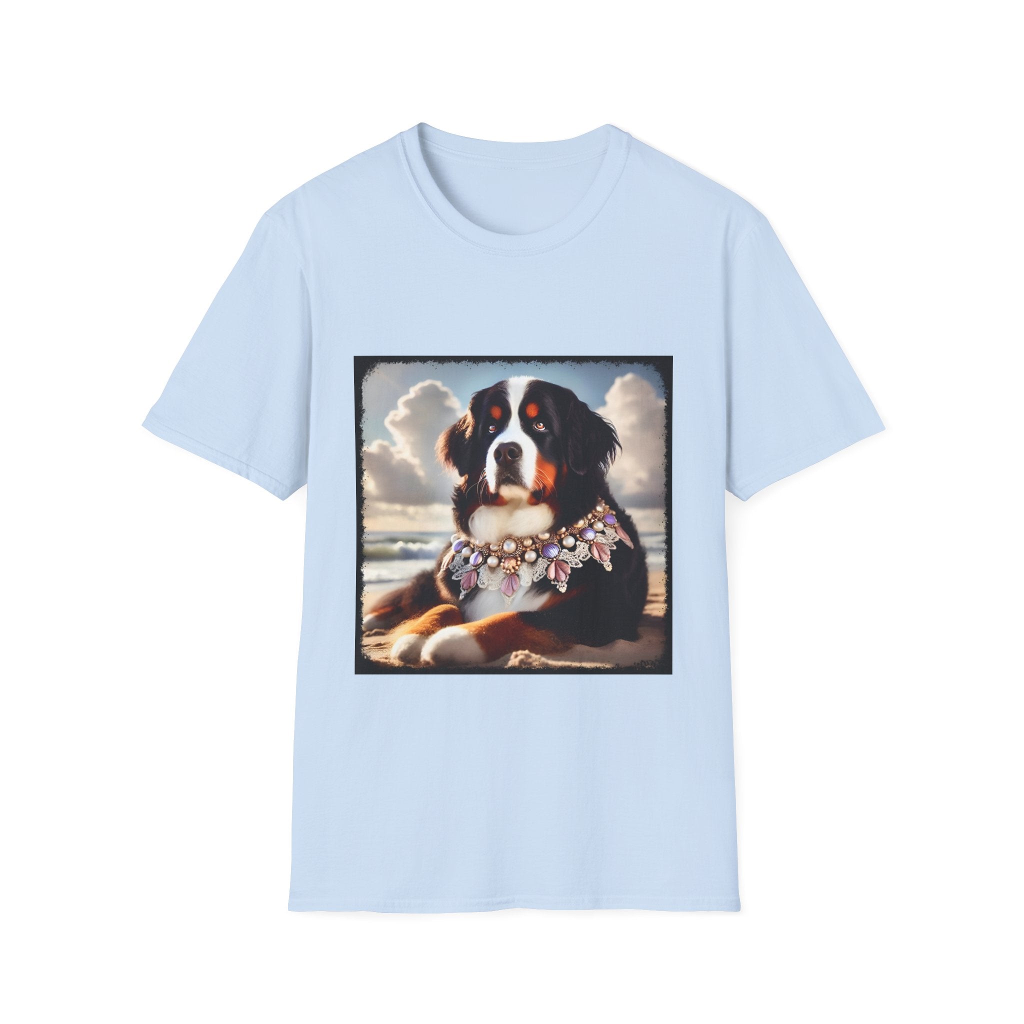 Bernese Mountain Dog Beach Belle | Unisex Dog T-Shirt