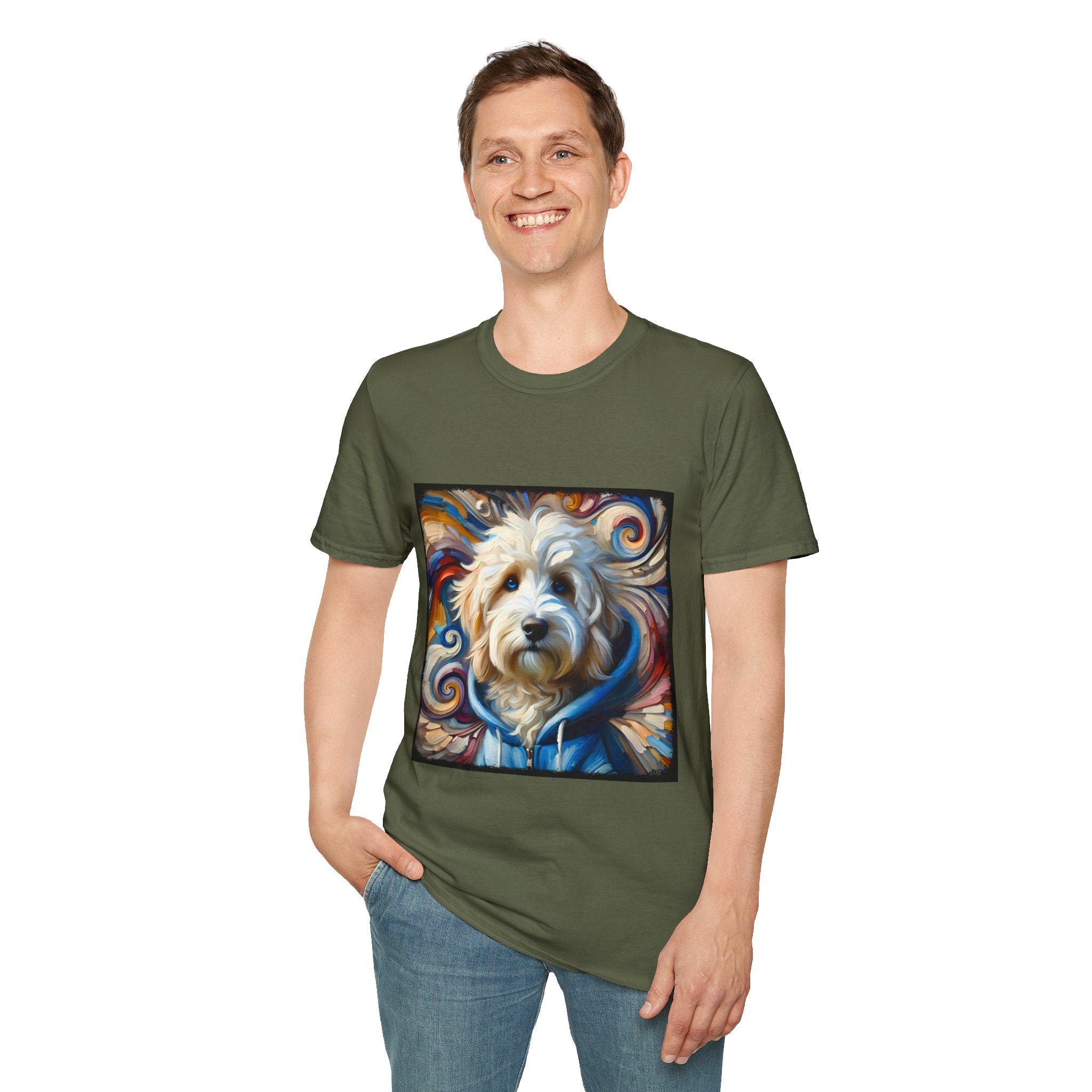 Sheepadoodle Blue Hoodie Swirl | Unisex Dog T-Shirt
