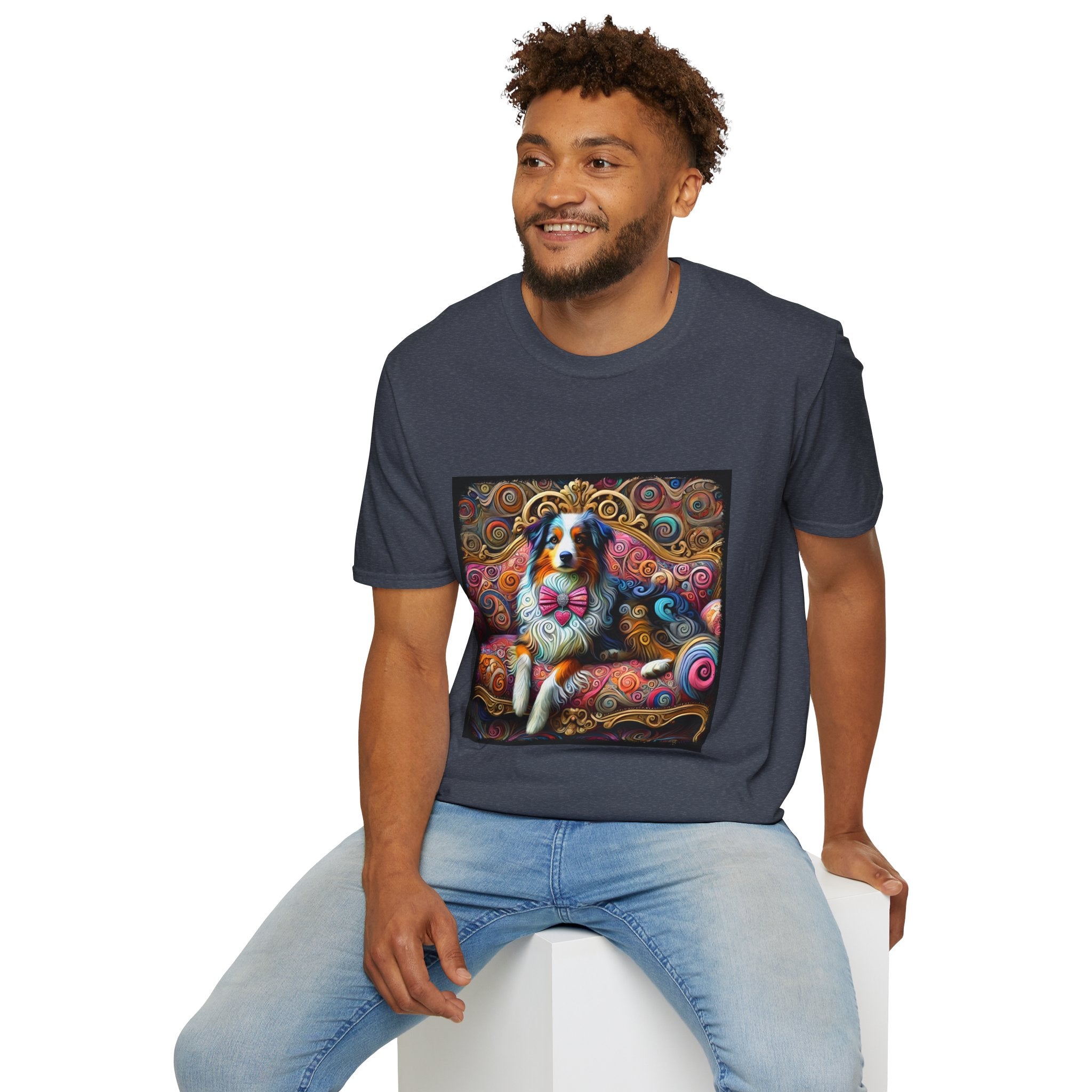 Australian Shepherd Love Swirl | Unisex Dog T-Shirt