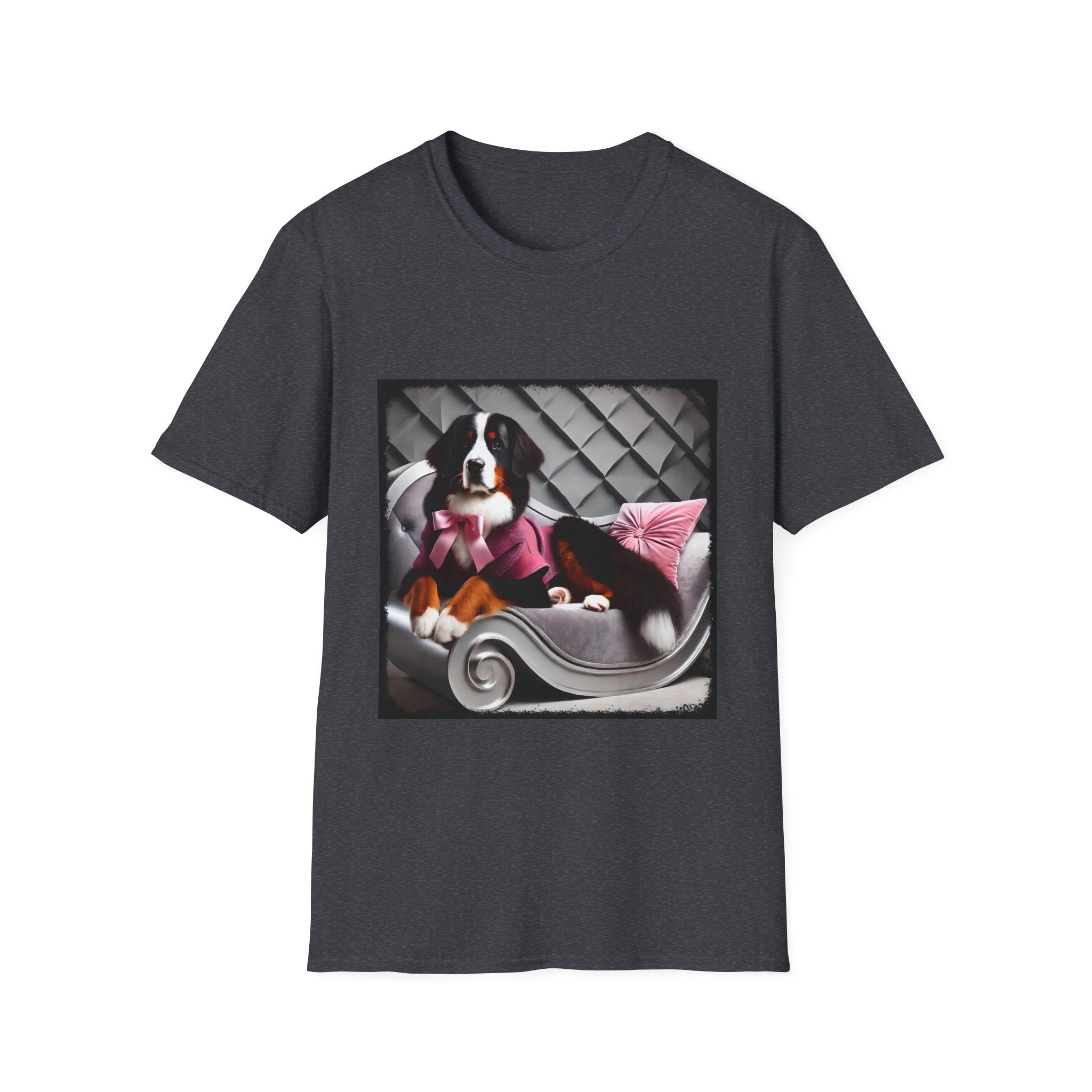 Bernese Mountain Dog Pink Chic | Unisex Dog T-Shirt