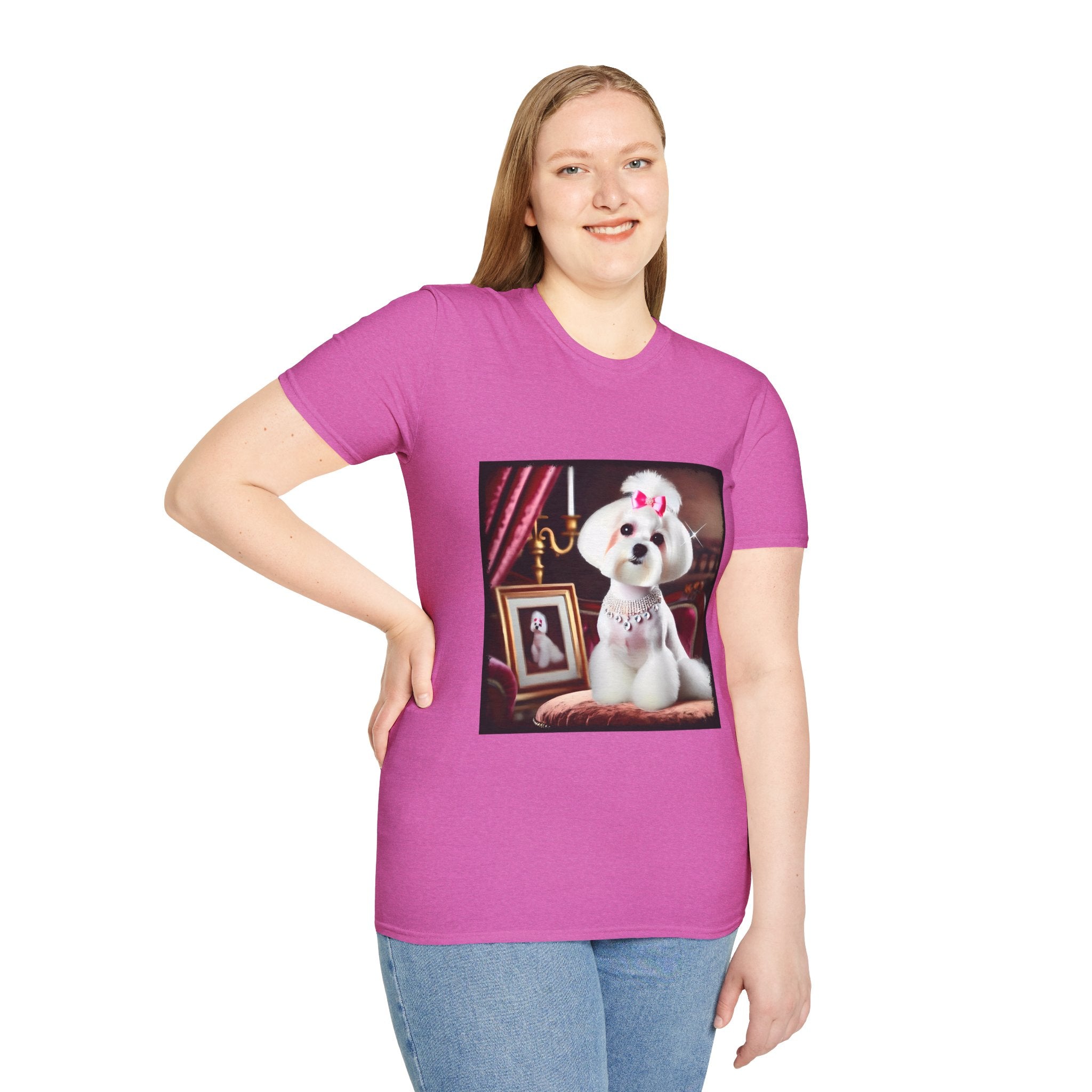 Maltese Pink Princess | Unisex Dog T-Shirt