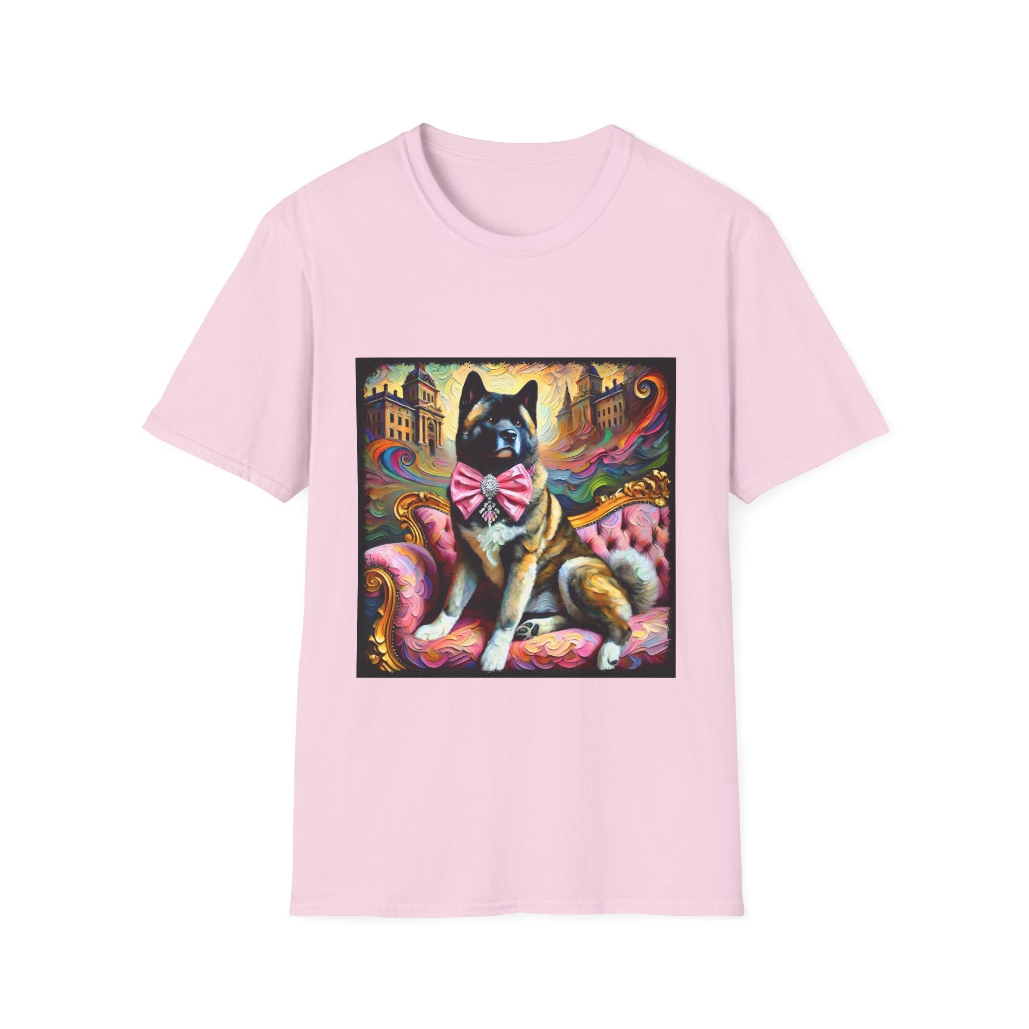Akita Diamond Bow Classic | Unisex Dog T-Shirt
