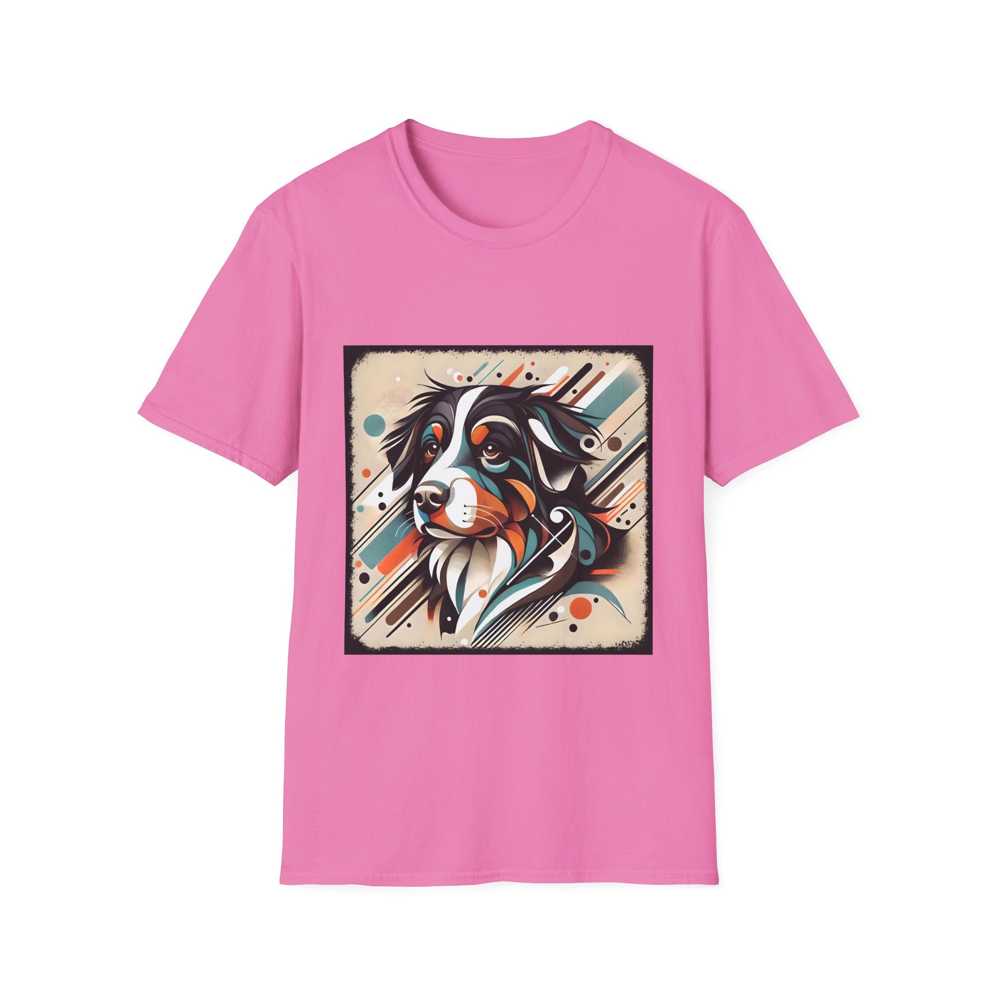 Bernese Mountain Dog Warm Geometric | Unisex Dog T-Shirt