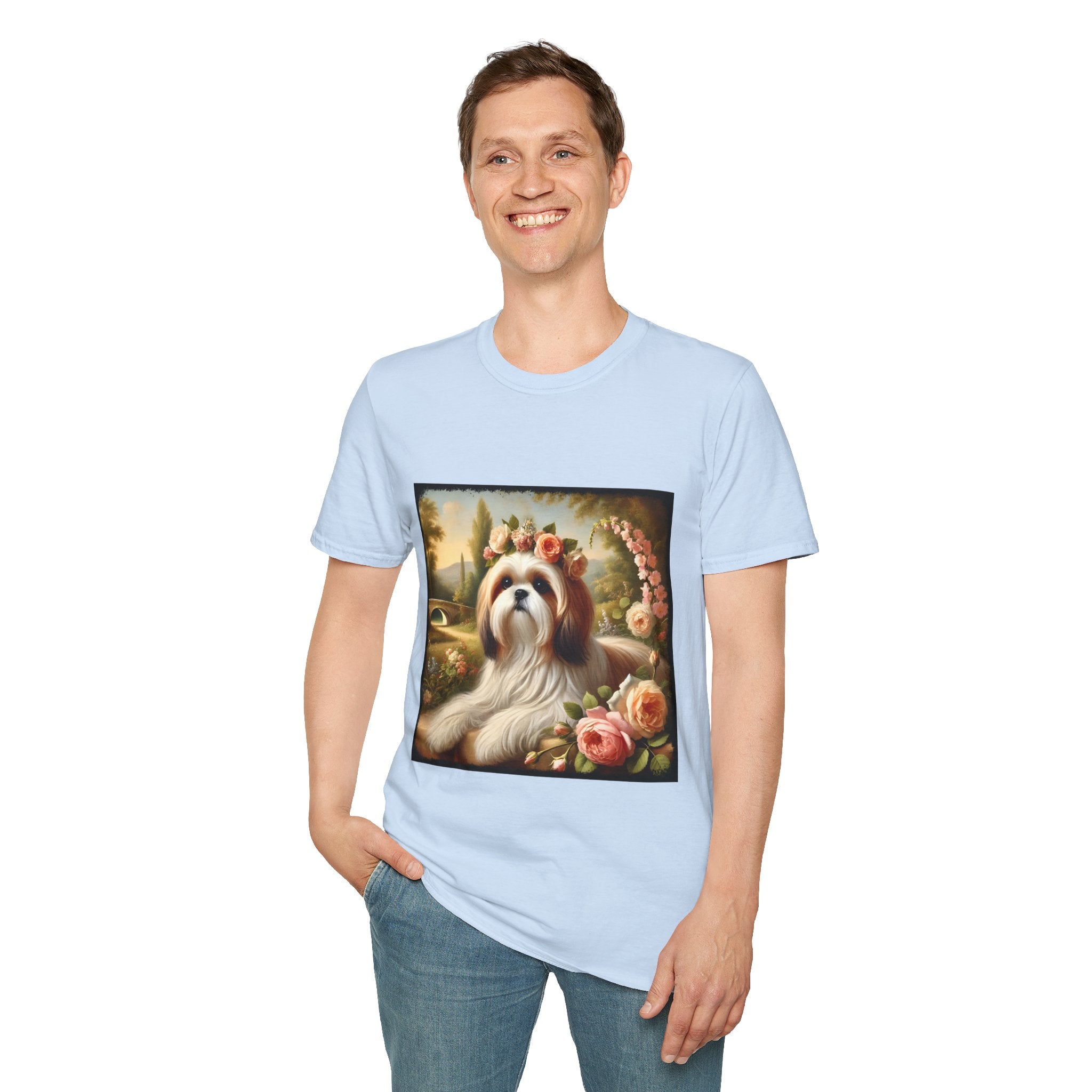 Shih Tzu Botanical Beauty | Unisex Dog T-Shirt