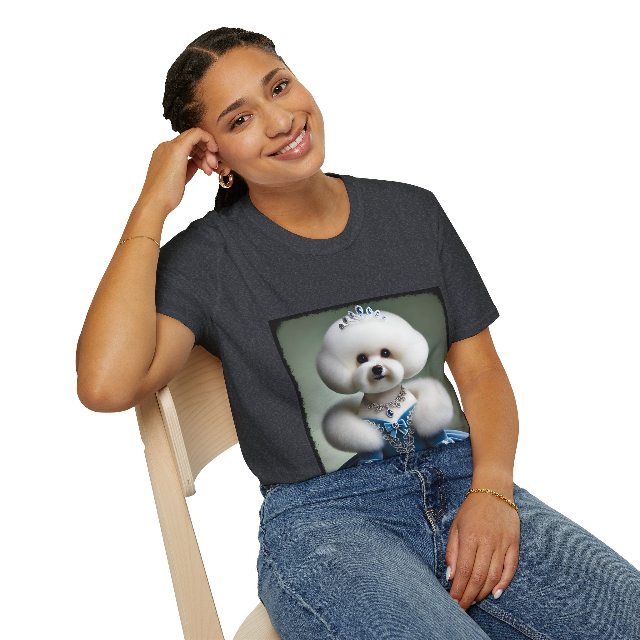 Bichon Frise Blue Belle | Unisex Dog T-Shirt
