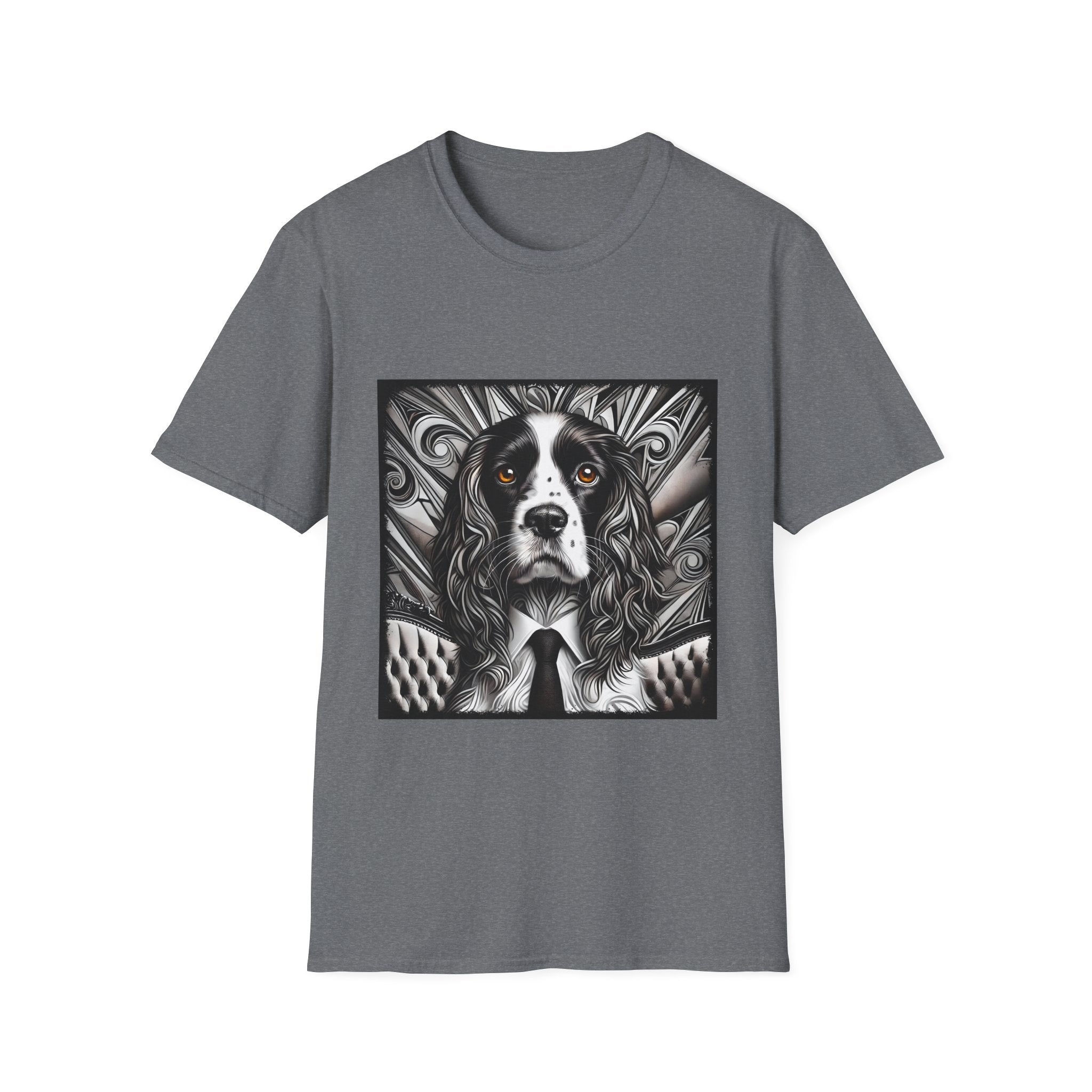 English Springer Spaniel B&W Bold Eyes | Unisex Dog T-Shirt