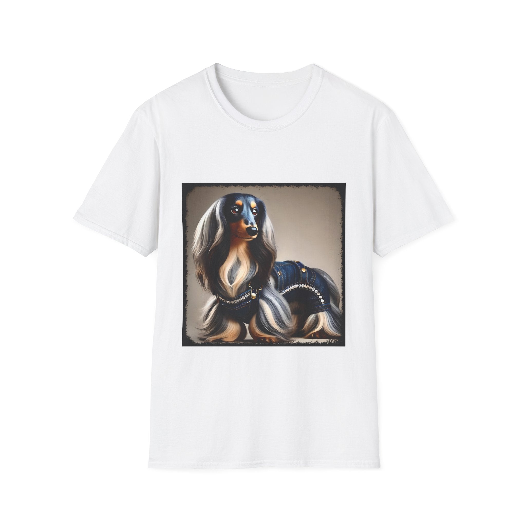 Dachshund Denim Diva | Unisex Dog T-Shirt