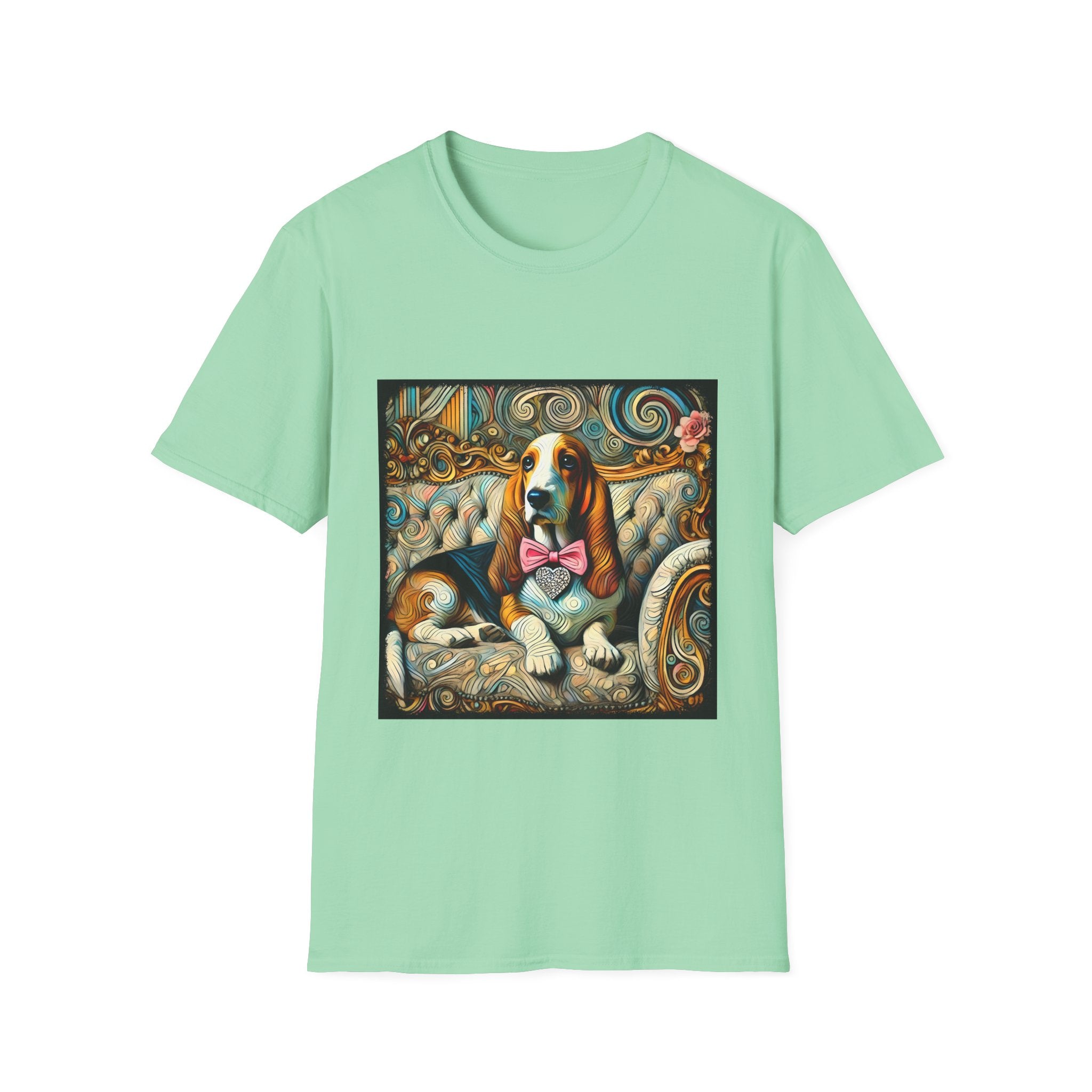 Basset Hound Diamond Swirl | Unisex Dog T-Shirt