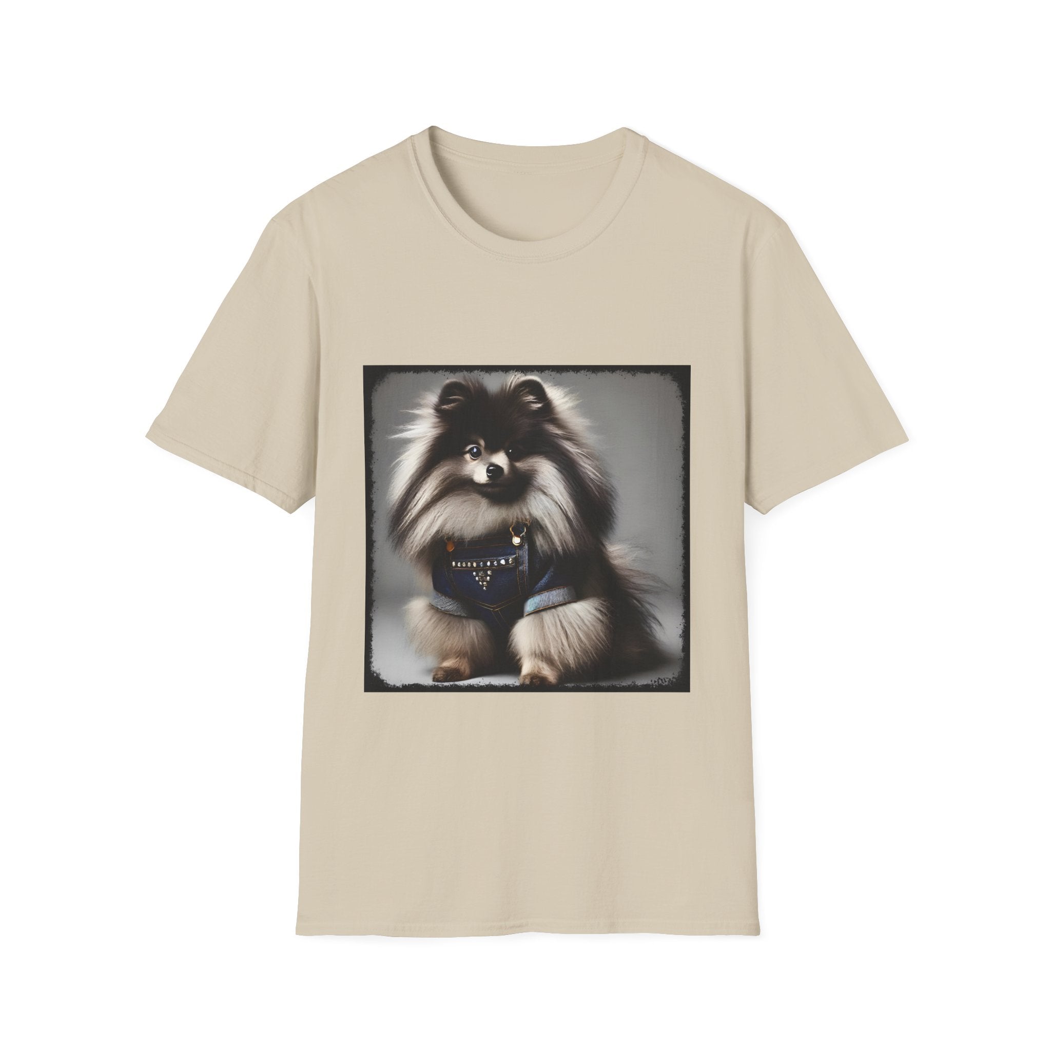 Pomeranian Denim Darling | Unisex Dog T-Shirt