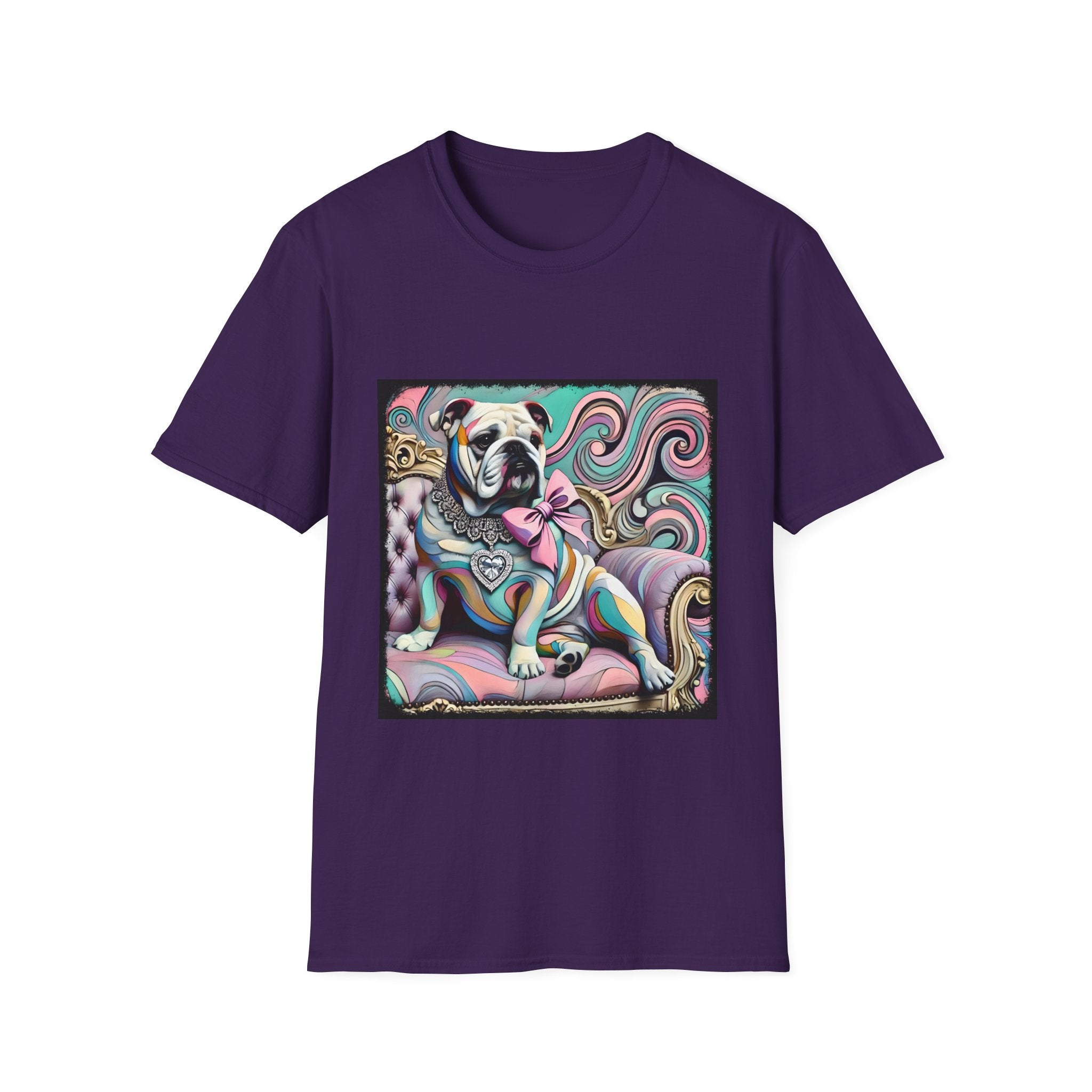 Bulldog Pastel Swirl | Unisex Dog T-Shirt