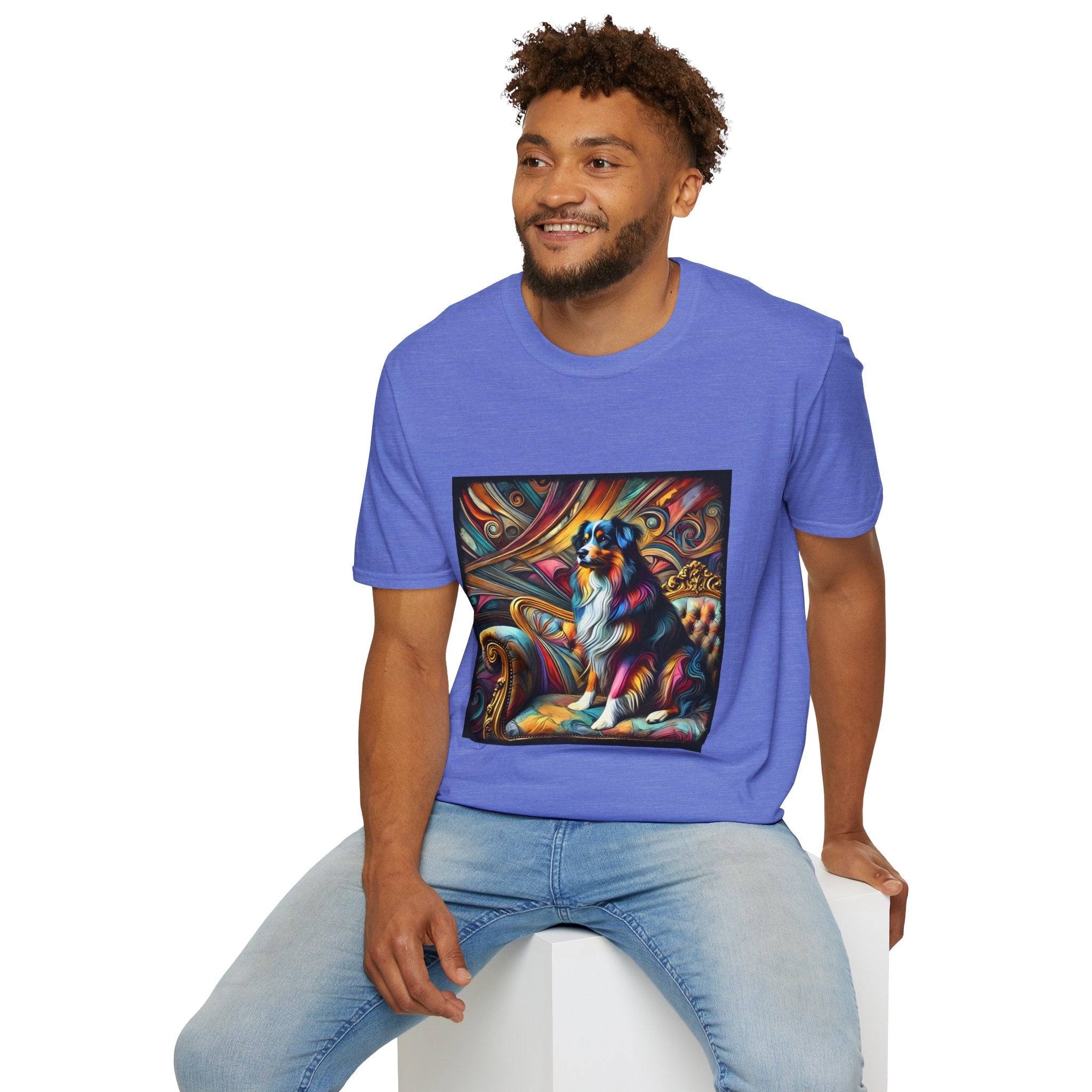 Australian Shepherd Vivd Swirl | Unisex Dog T-Shirt