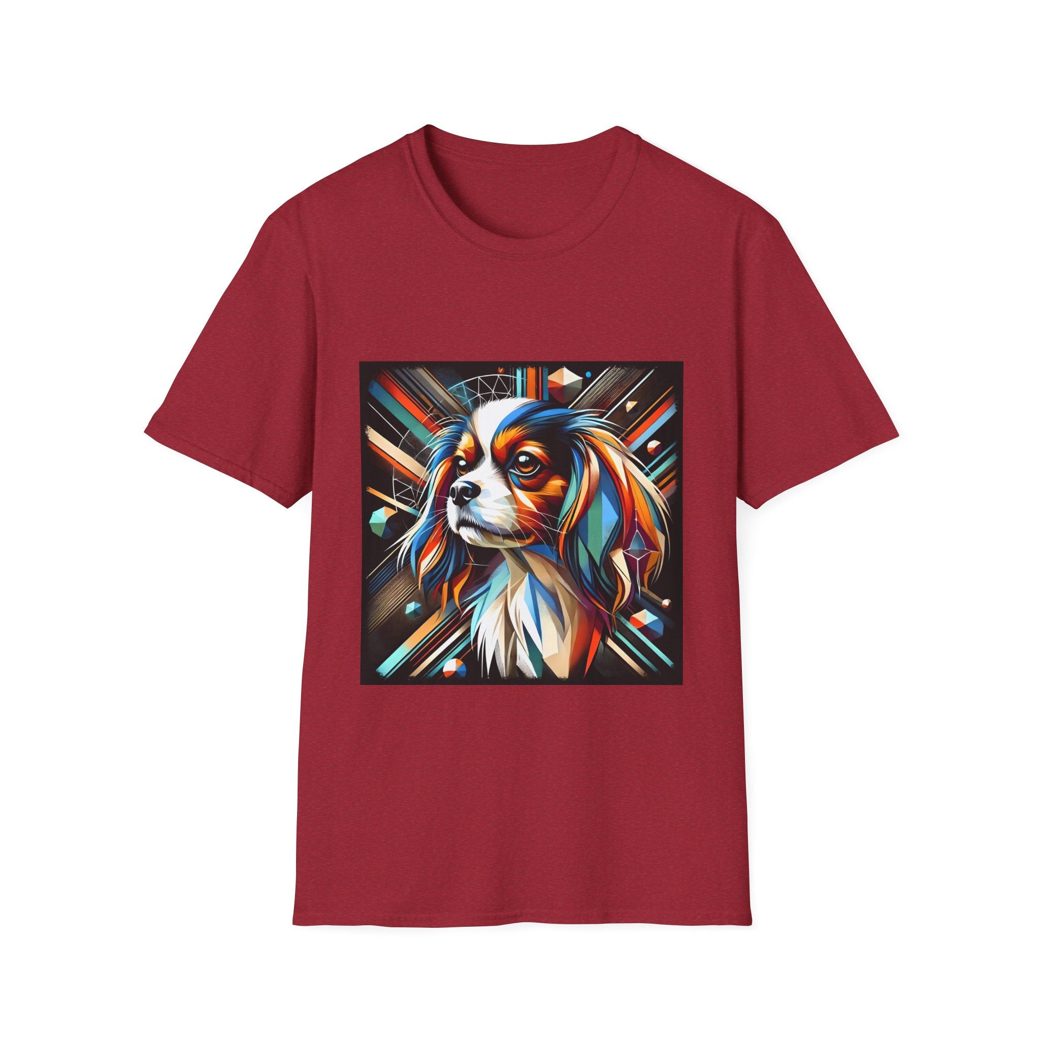 Cavalier King Charles Spaniel Multicolored Geometric | Unisex Dog T-Shirt