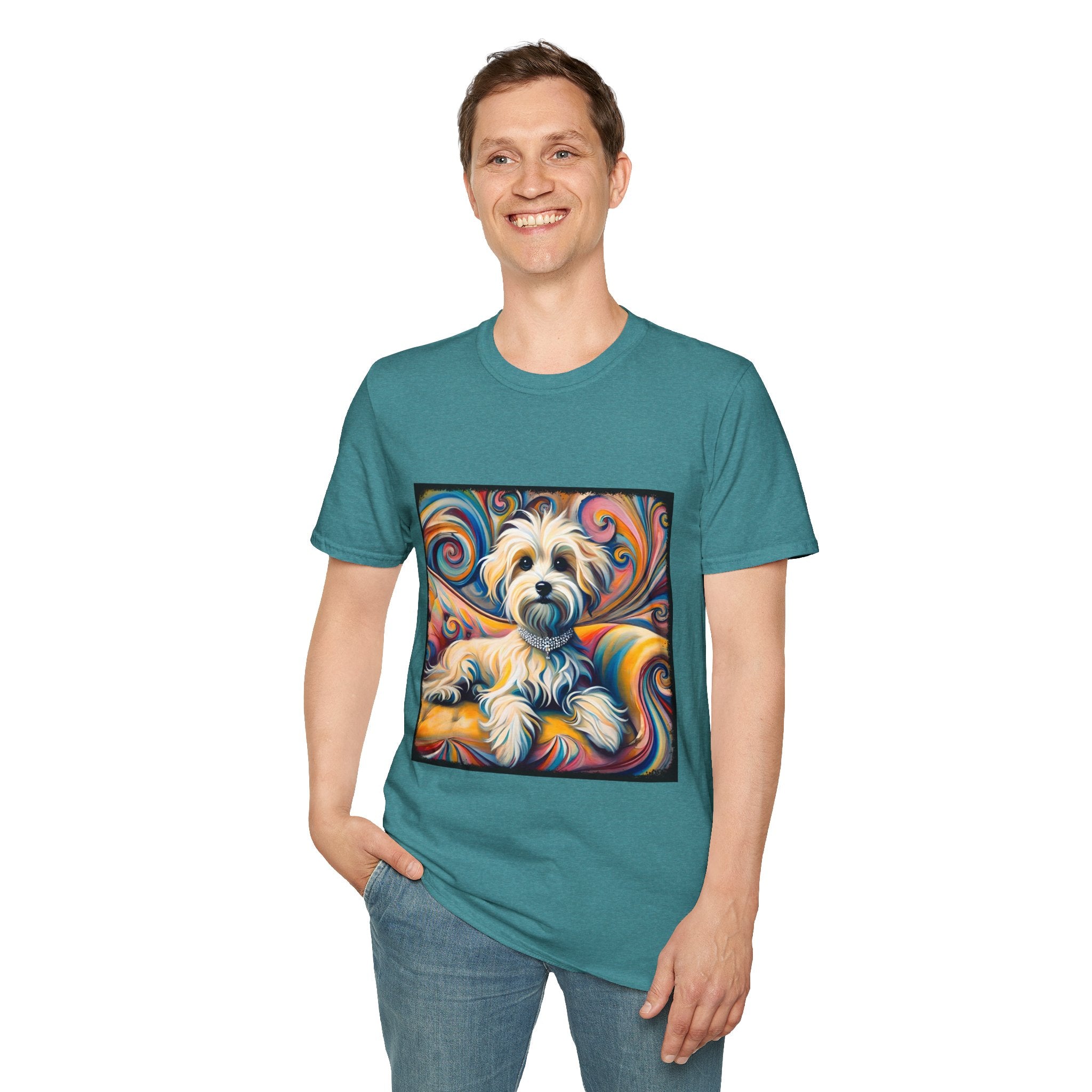 Havanese Whimsical Swirl |  Unisex Dog T-Shirt
