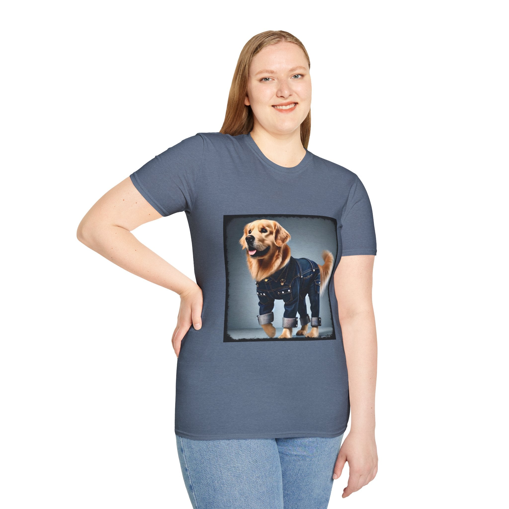 Golden Retriever Denim Diva | Unisex Dog T-Shirt