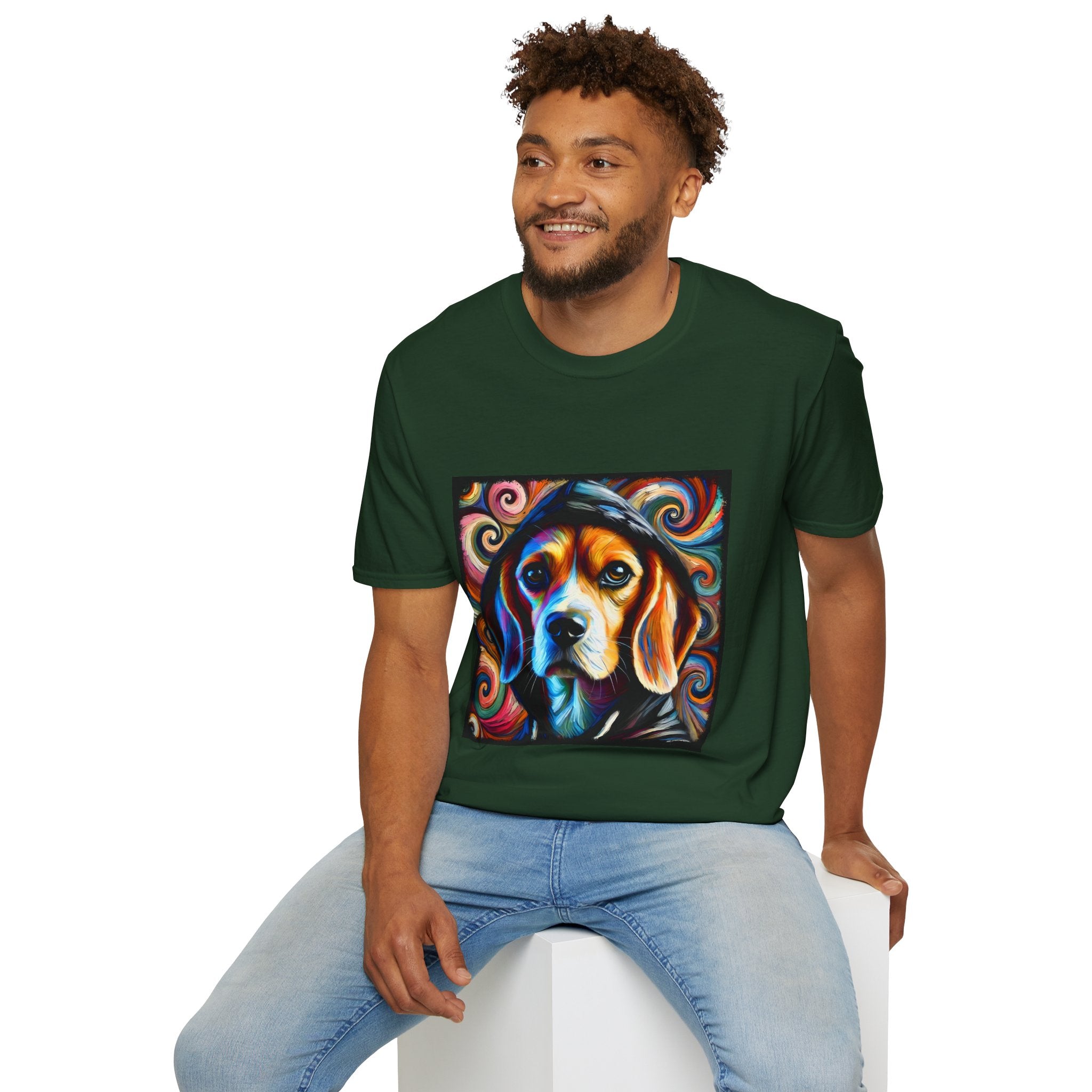 Beagle Relaxed Swirl | Unisex Dog T-Shirt