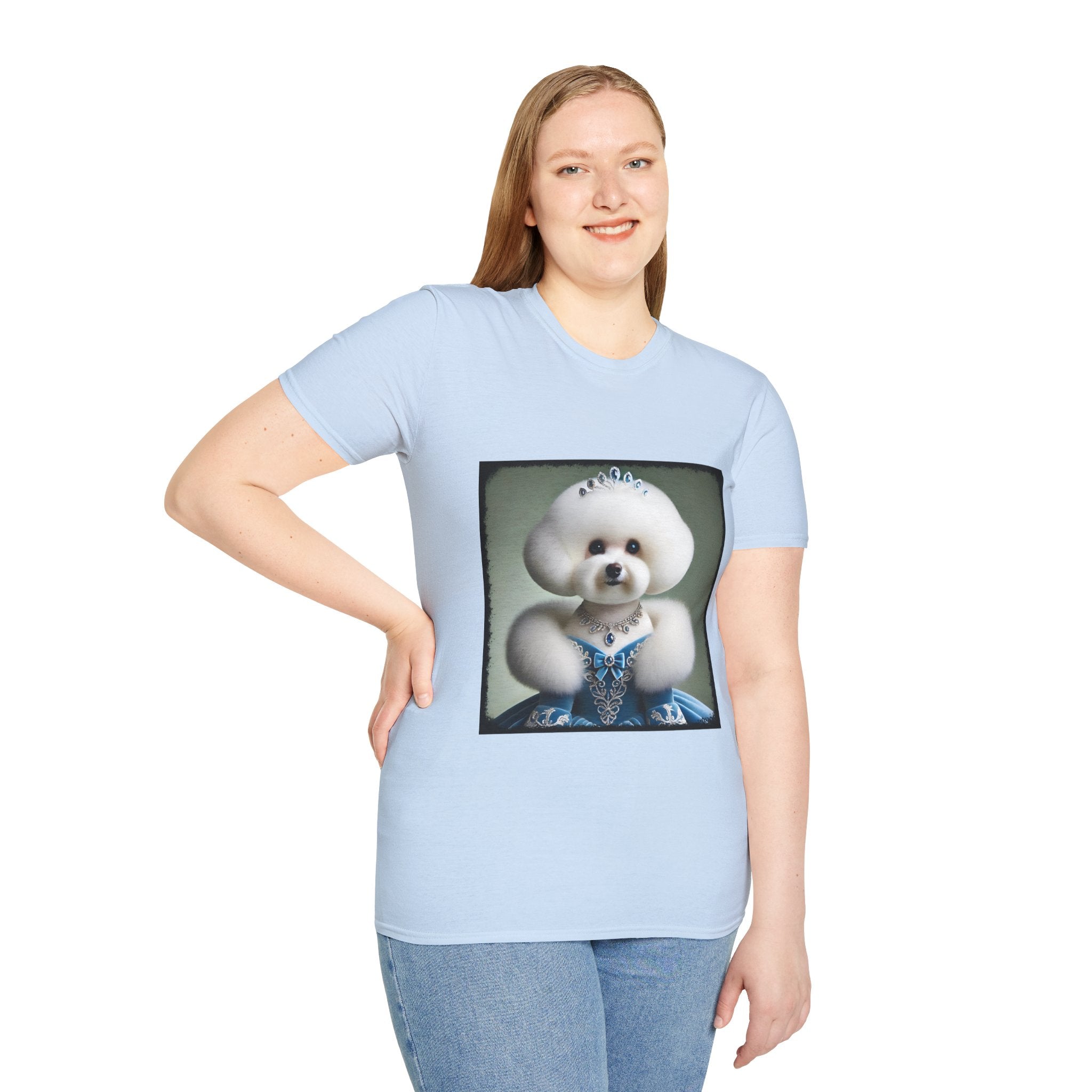 Bichon Frise Blue Belle | Unisex Dog T-Shirt
