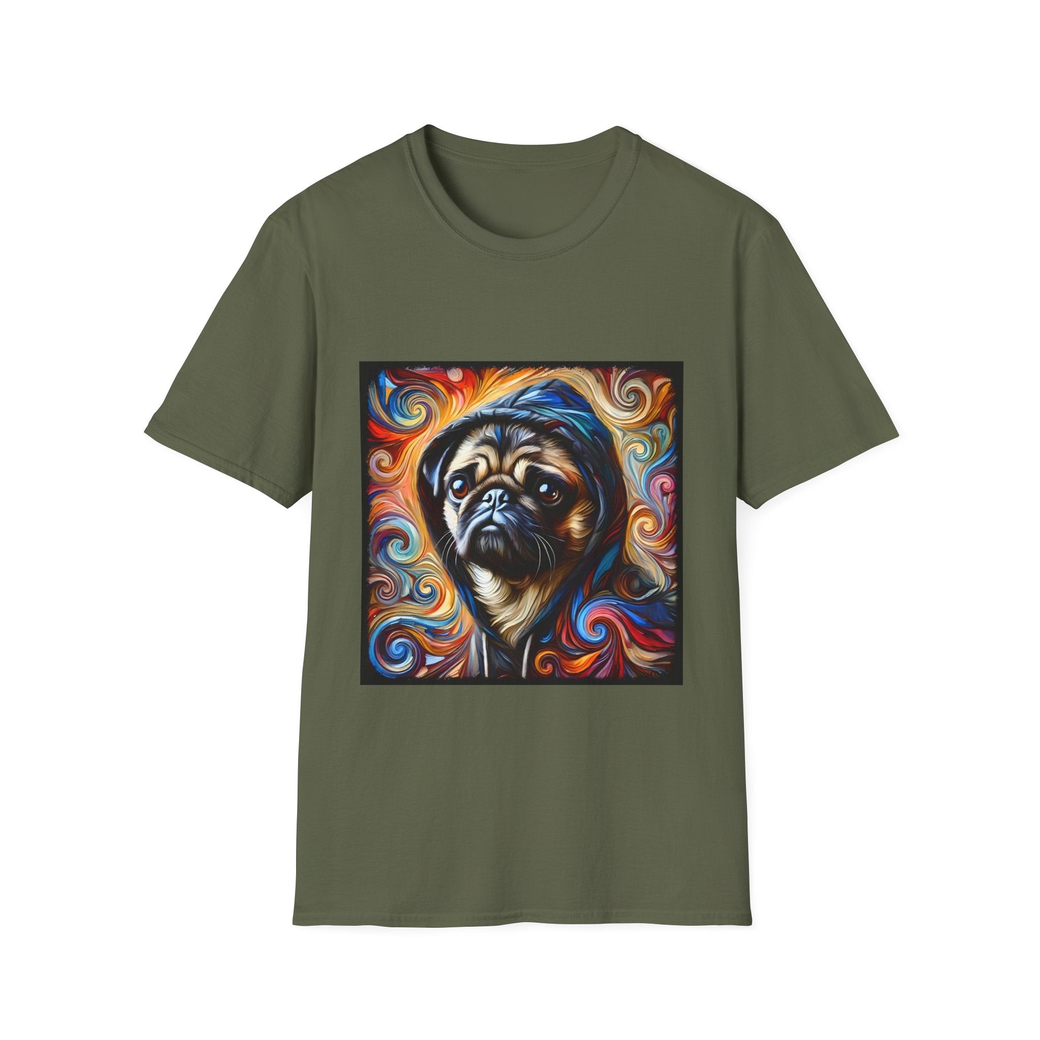 Pug Relaxed Swirl | Unisex Dog T-Shirt