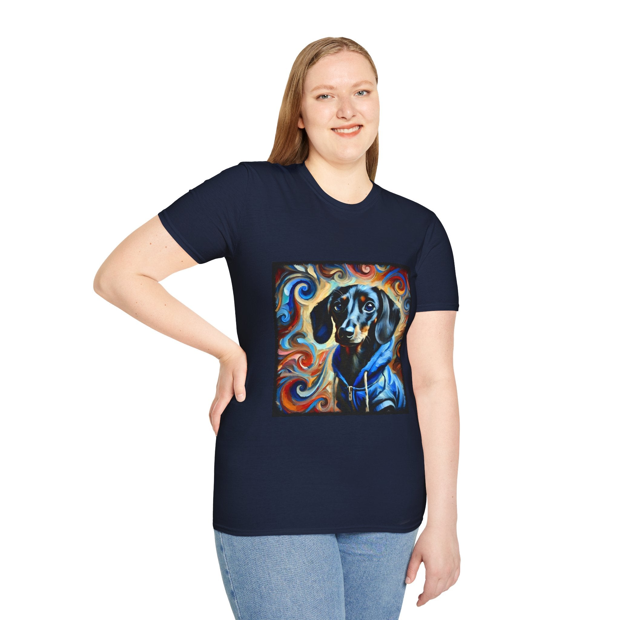 Dachshund Urban Edge Swirl | Unisex Dog T-Shirt