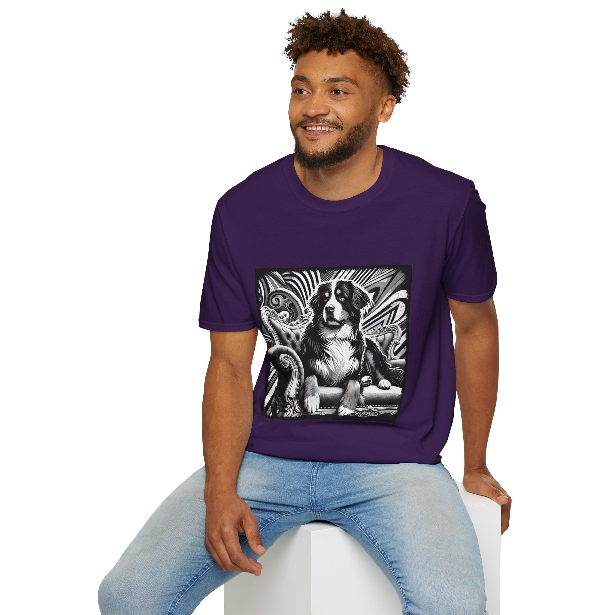 Bernese Mountain Dog B&W Bold | Unisex Dog T-Shirt