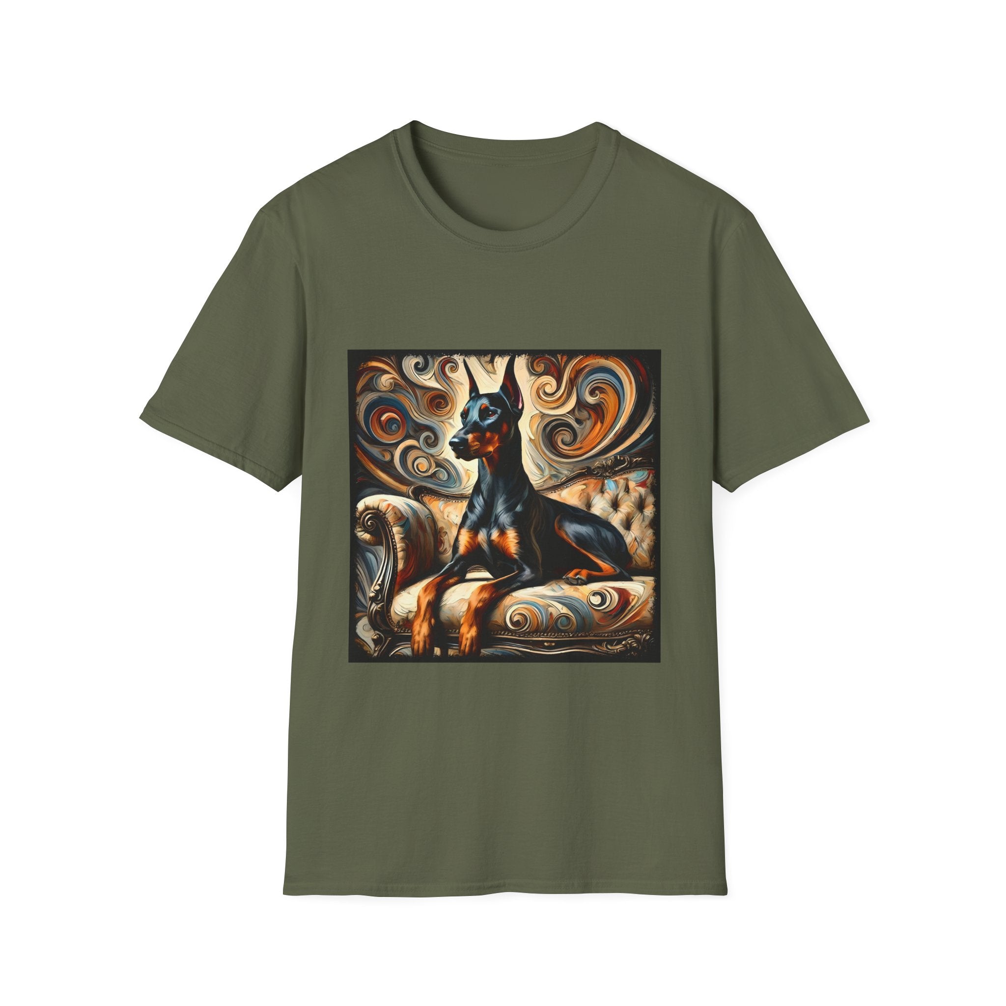 Doberman Pinscher Warm Swirl | Unisex Dog T-Shirt