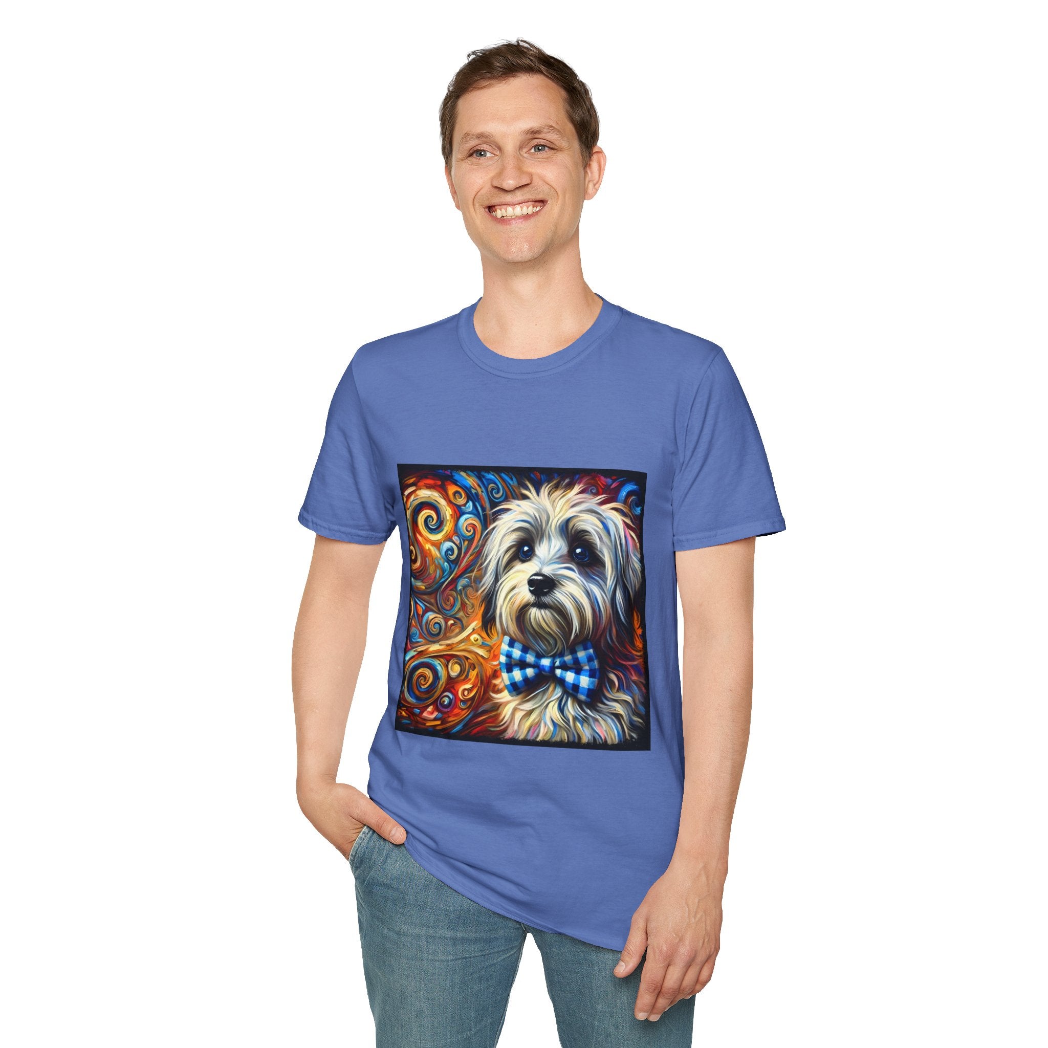 Havanese Bowtie Swirl |  Unisex Dog T-Shirt