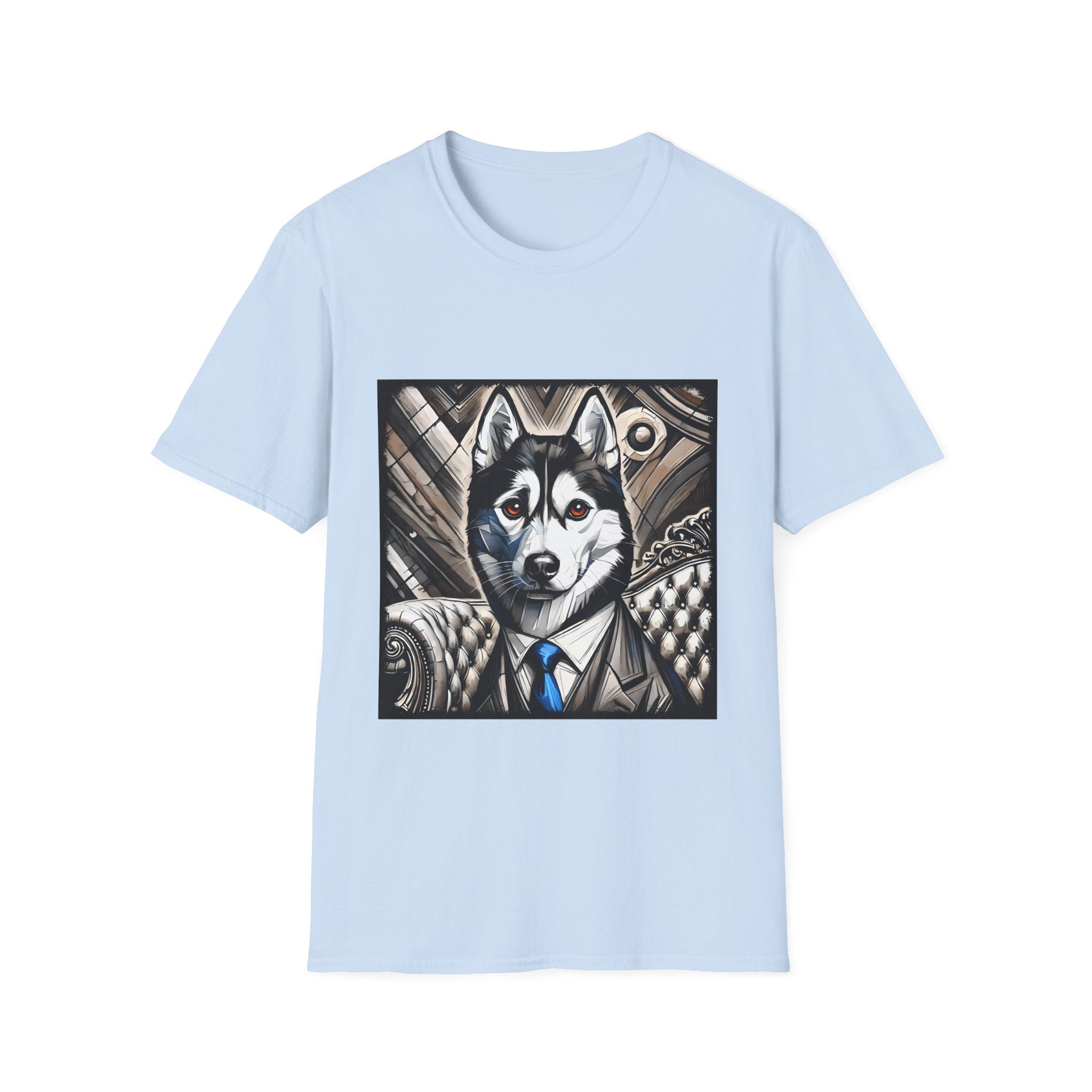Siberian Husky B&W Bold Eyes | Unisex Dog T-Shirt