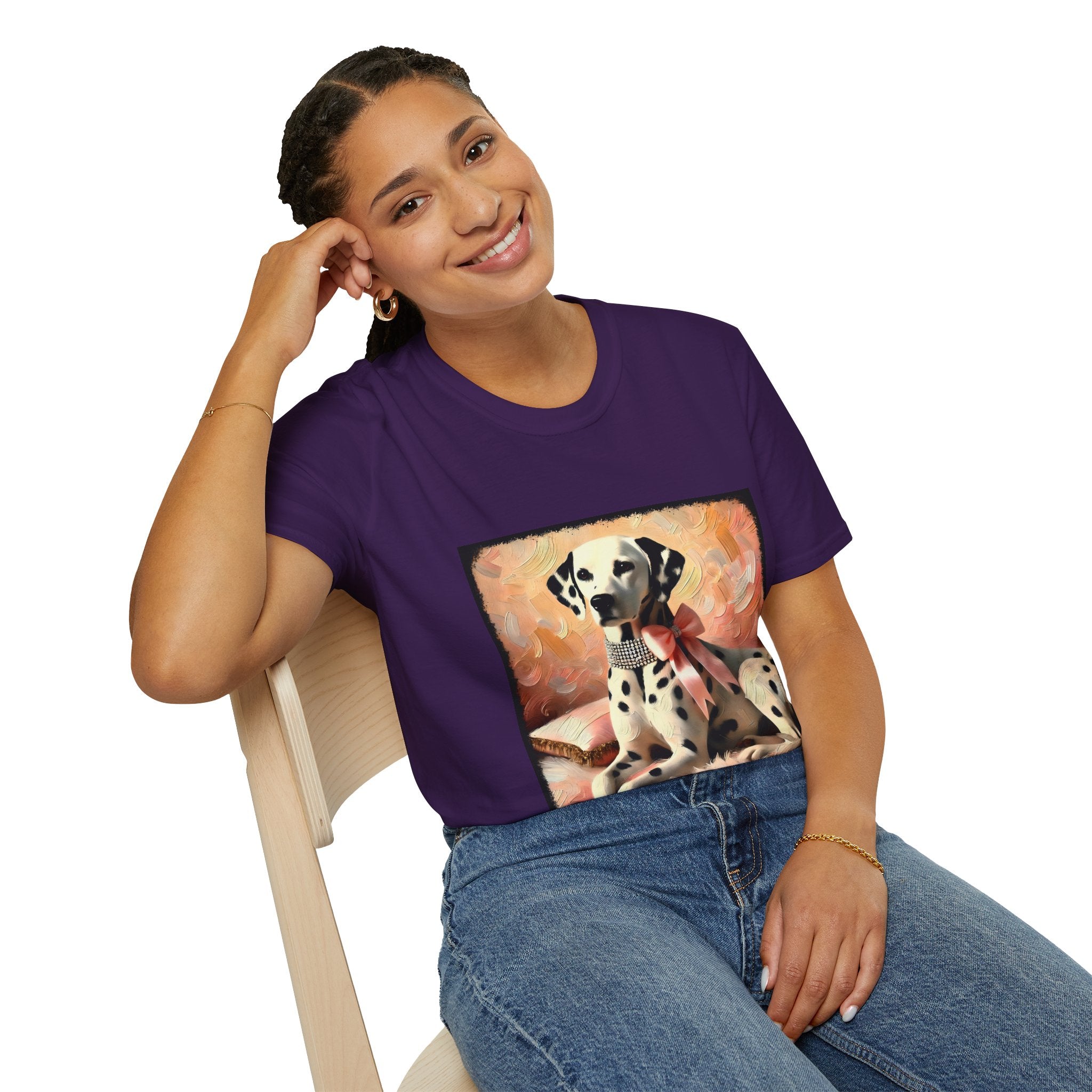 Dalmatian Diamond Bow Classic | Unisex Dog T-Shirt
