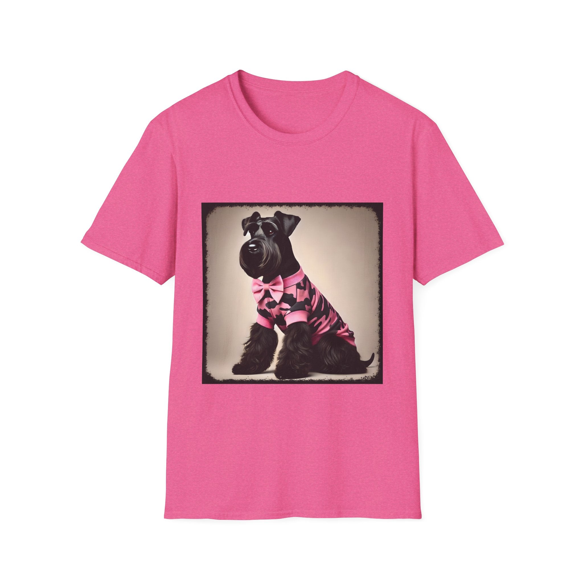 Schnauzer Pink Camo Cutie | Unisex Dog T-Shirt